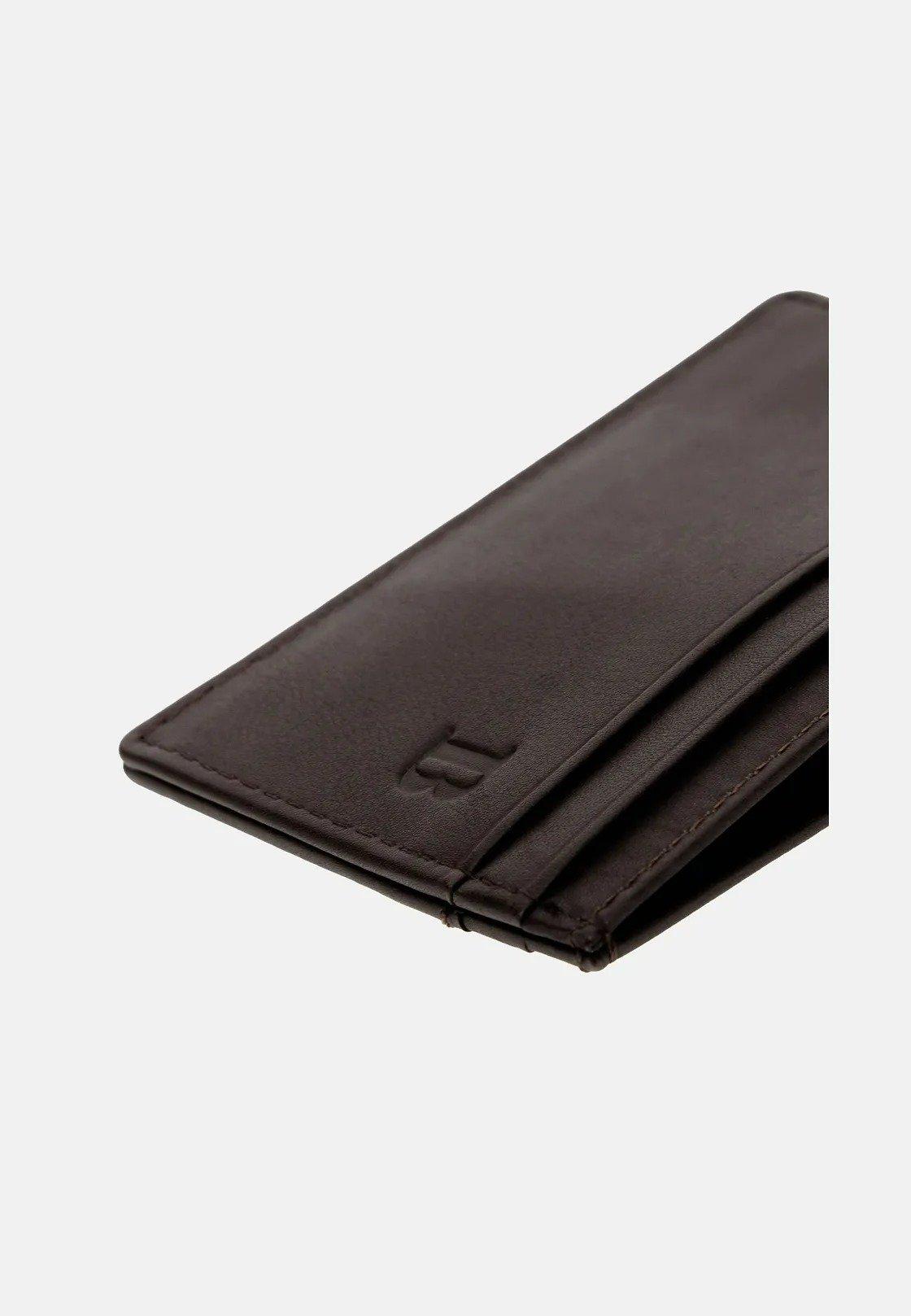 Leather Credit Card Holder Brown, Dark brown, large image number 2