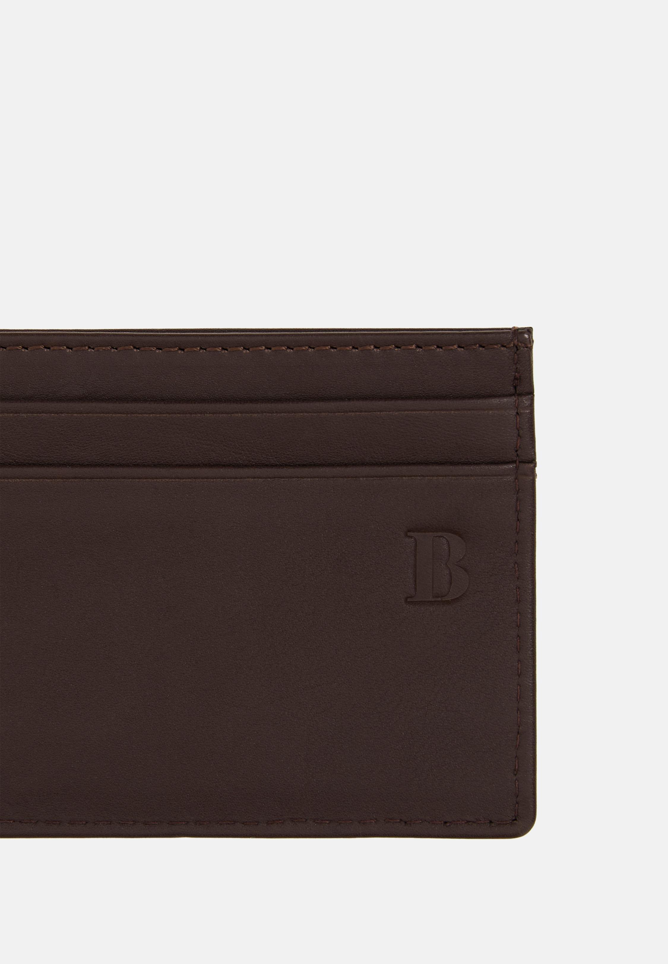 Brown Leather Credit Card Holder, 3901_DKBR, large image number 3