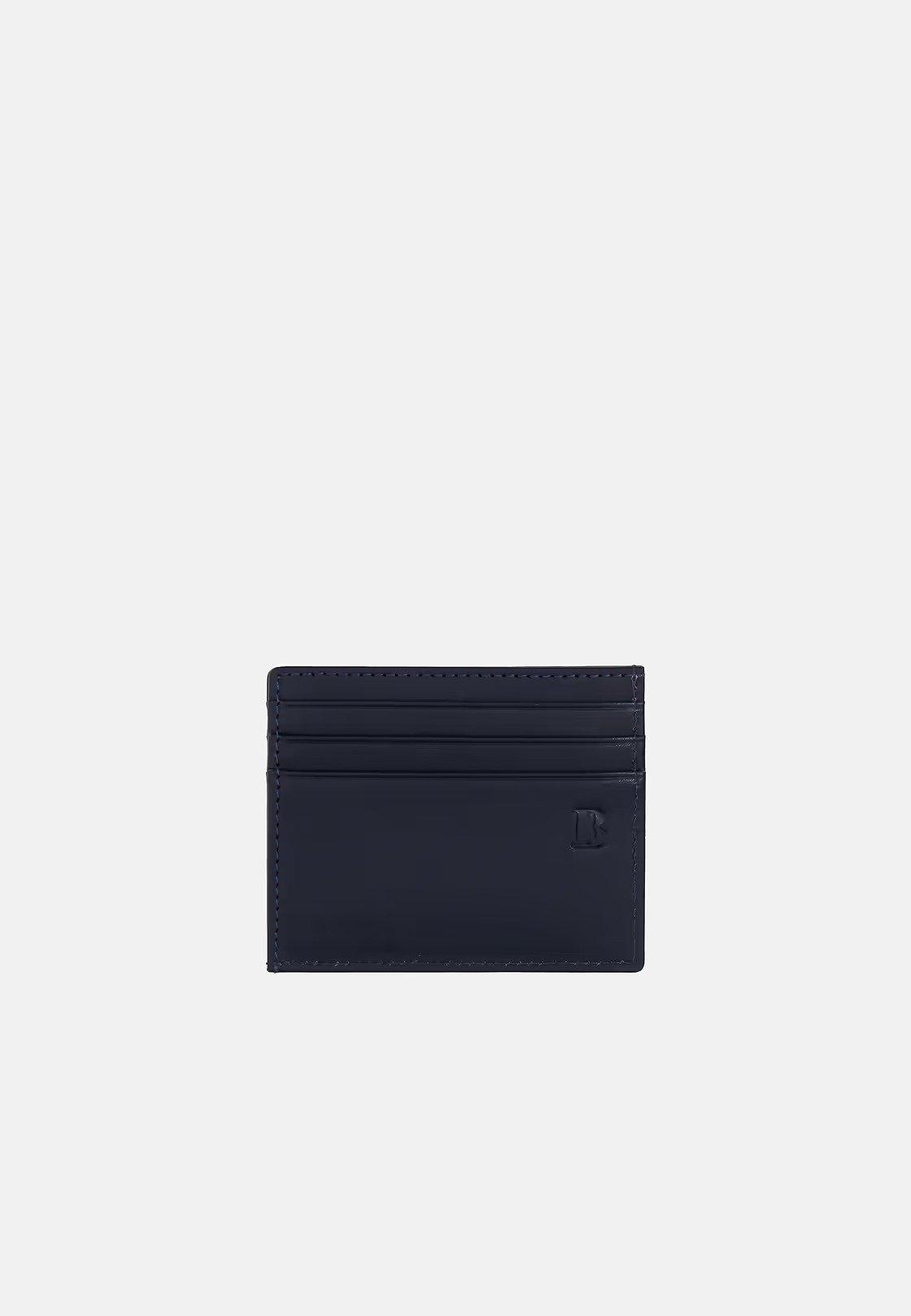 Navy Leather Credit Card Holder, Navy blue, large image number 6