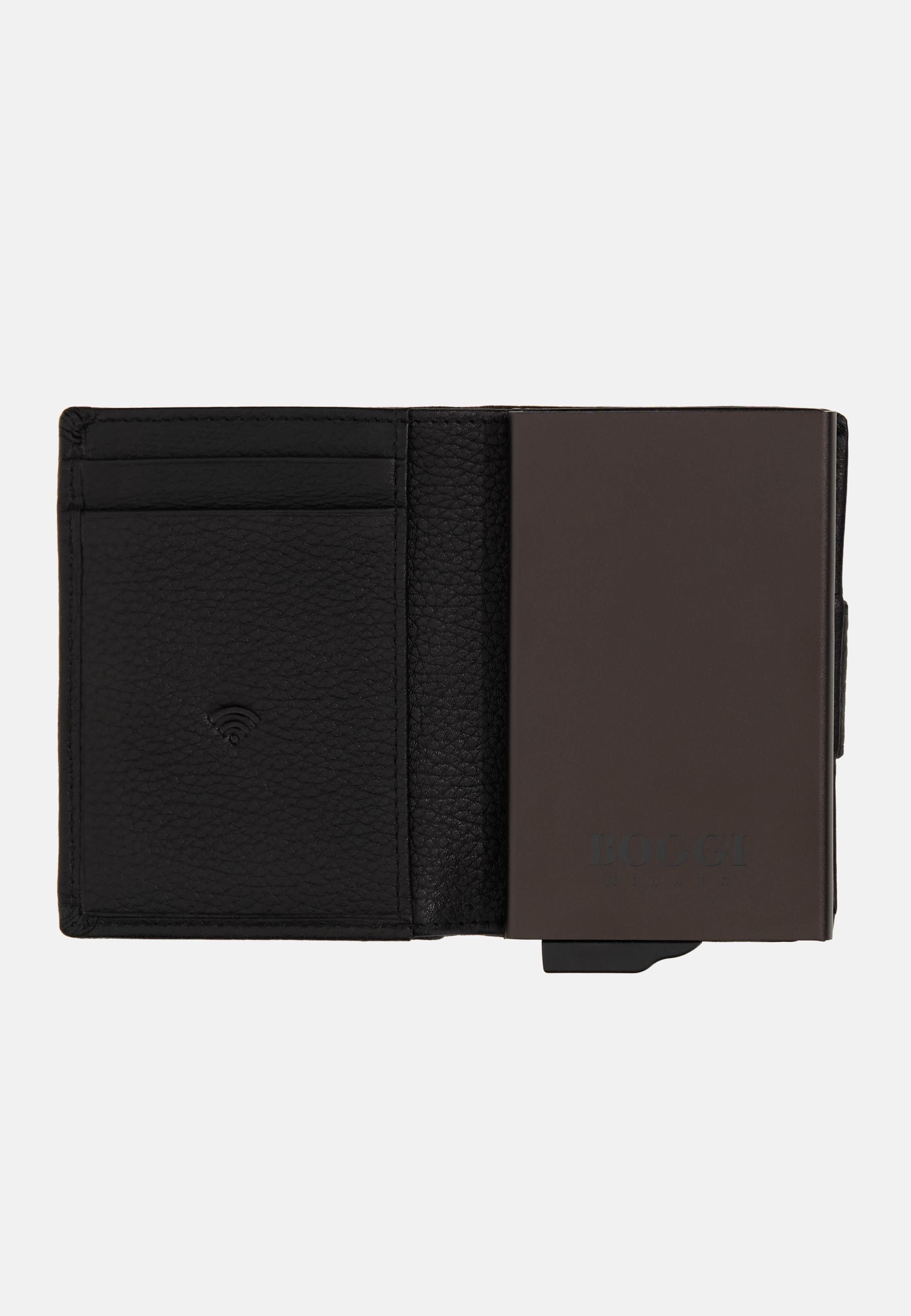 Black Wallet Card Case, Black, large image number 0