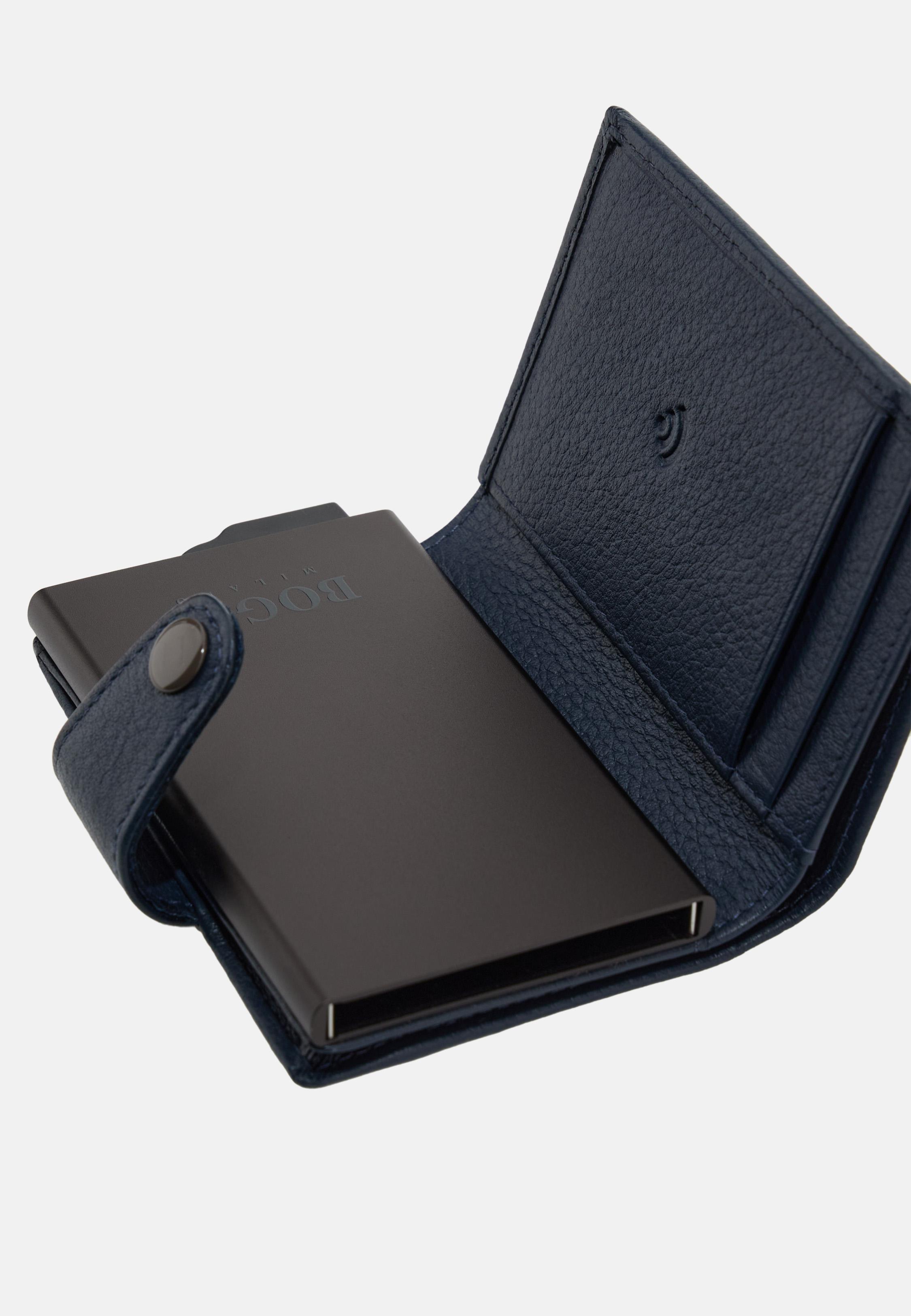 Leather Credit Card Holder Blue, Navy blue, large image number 3