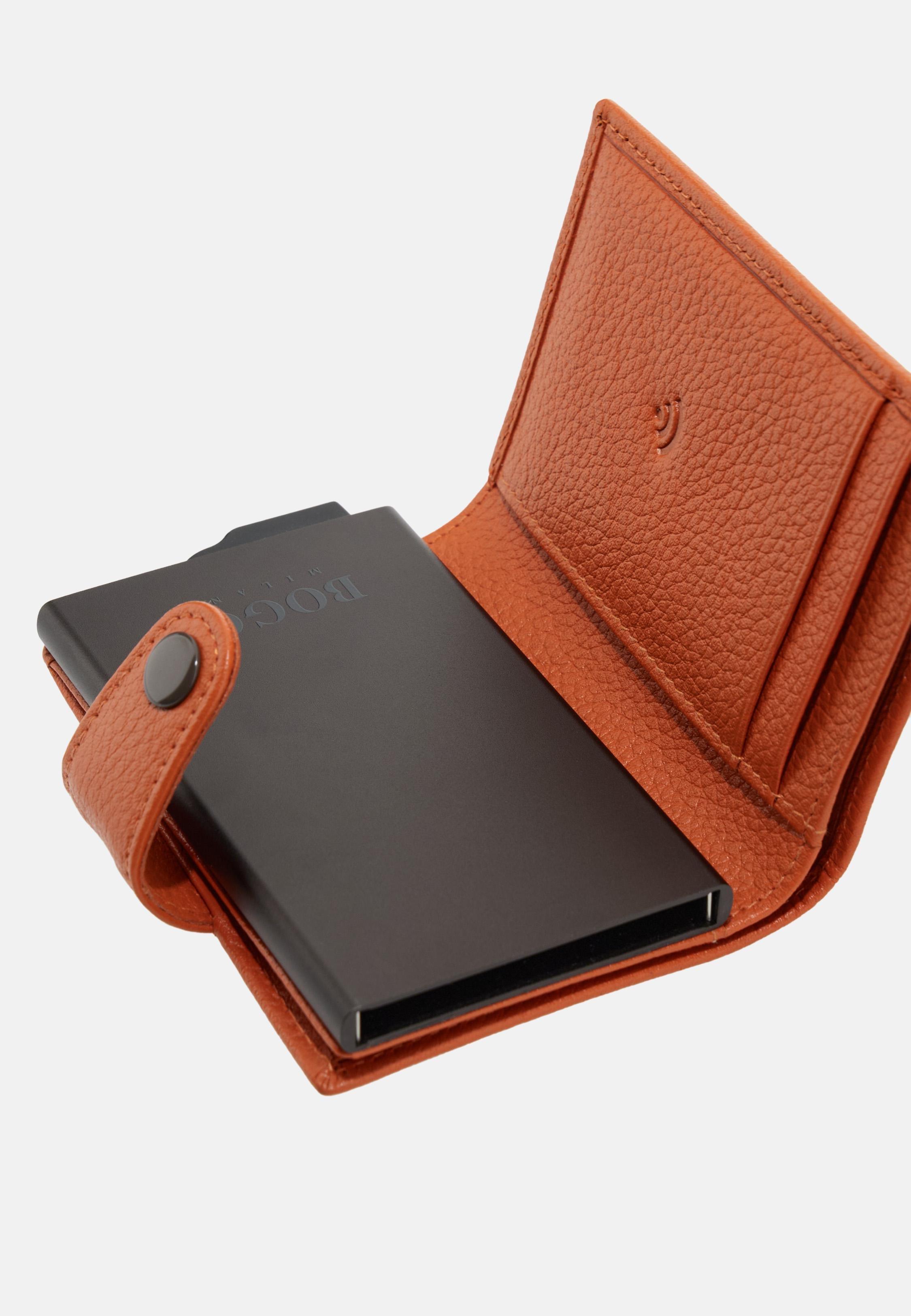 Leather Credit Card Holder Orange, Orange, large image number 3