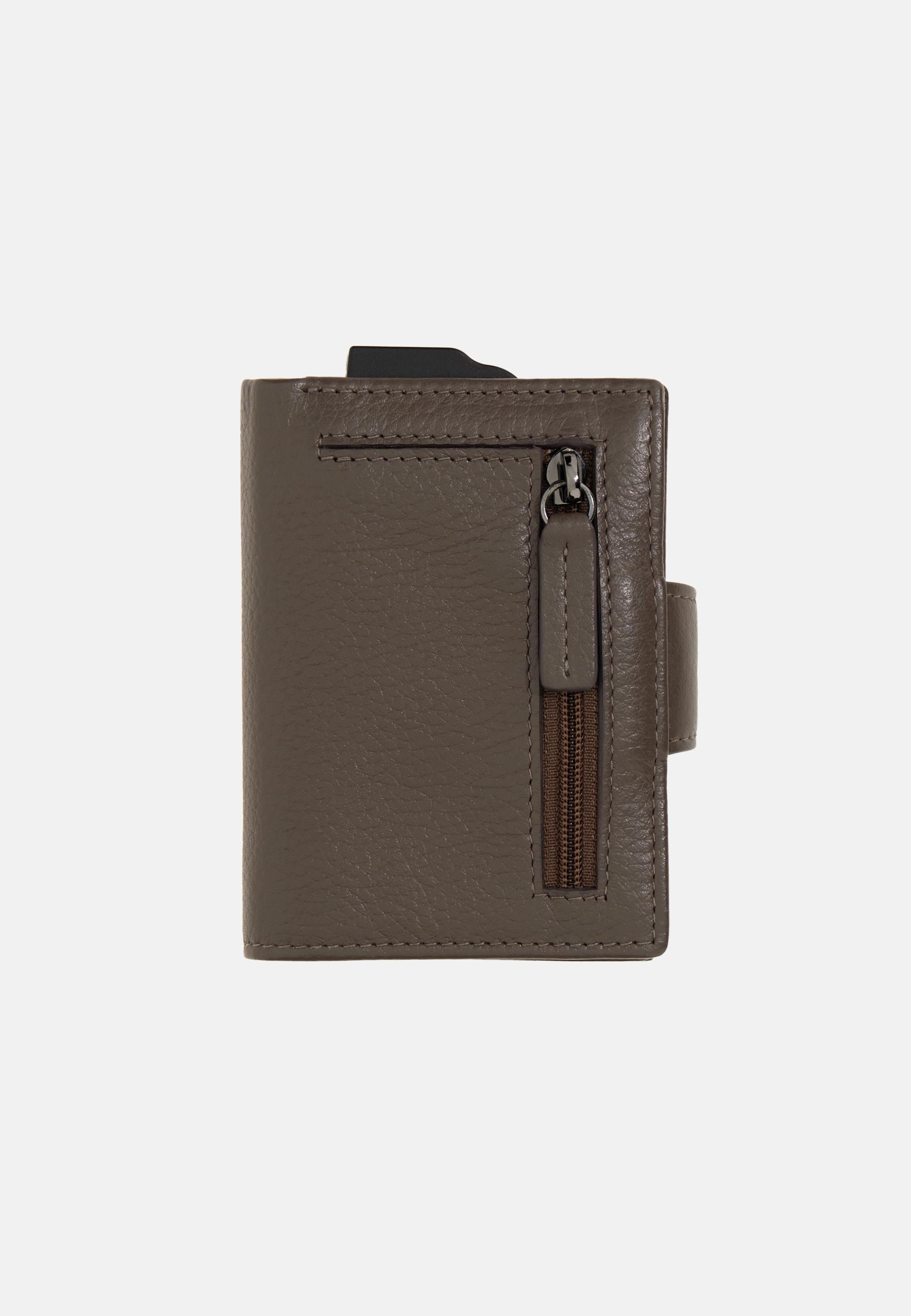 Brown Leather Credit Card Holder, 3901_TAUP, large image number 1