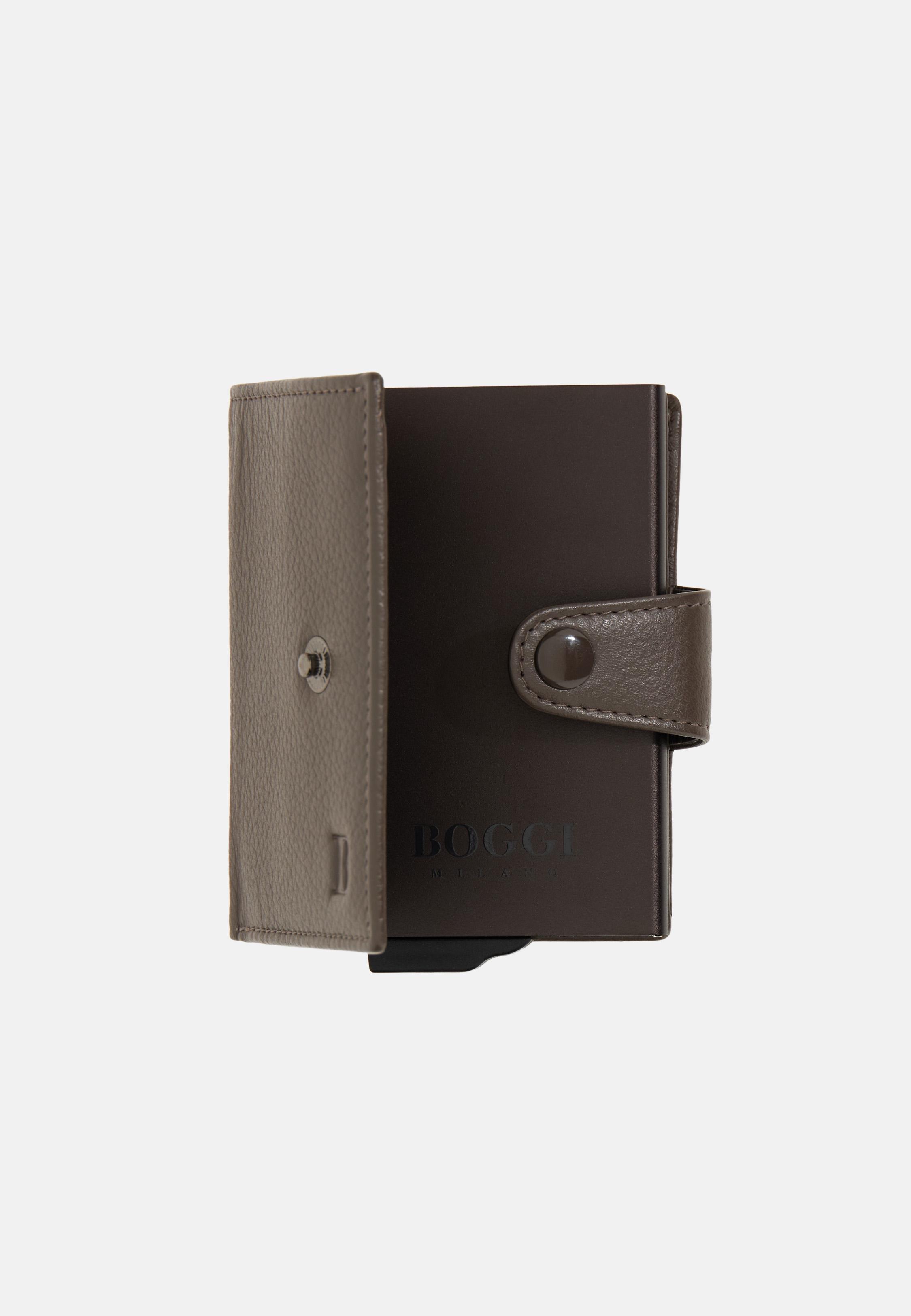 Brown Leather Credit Card Holder, 3901_TAUP, large image number 2