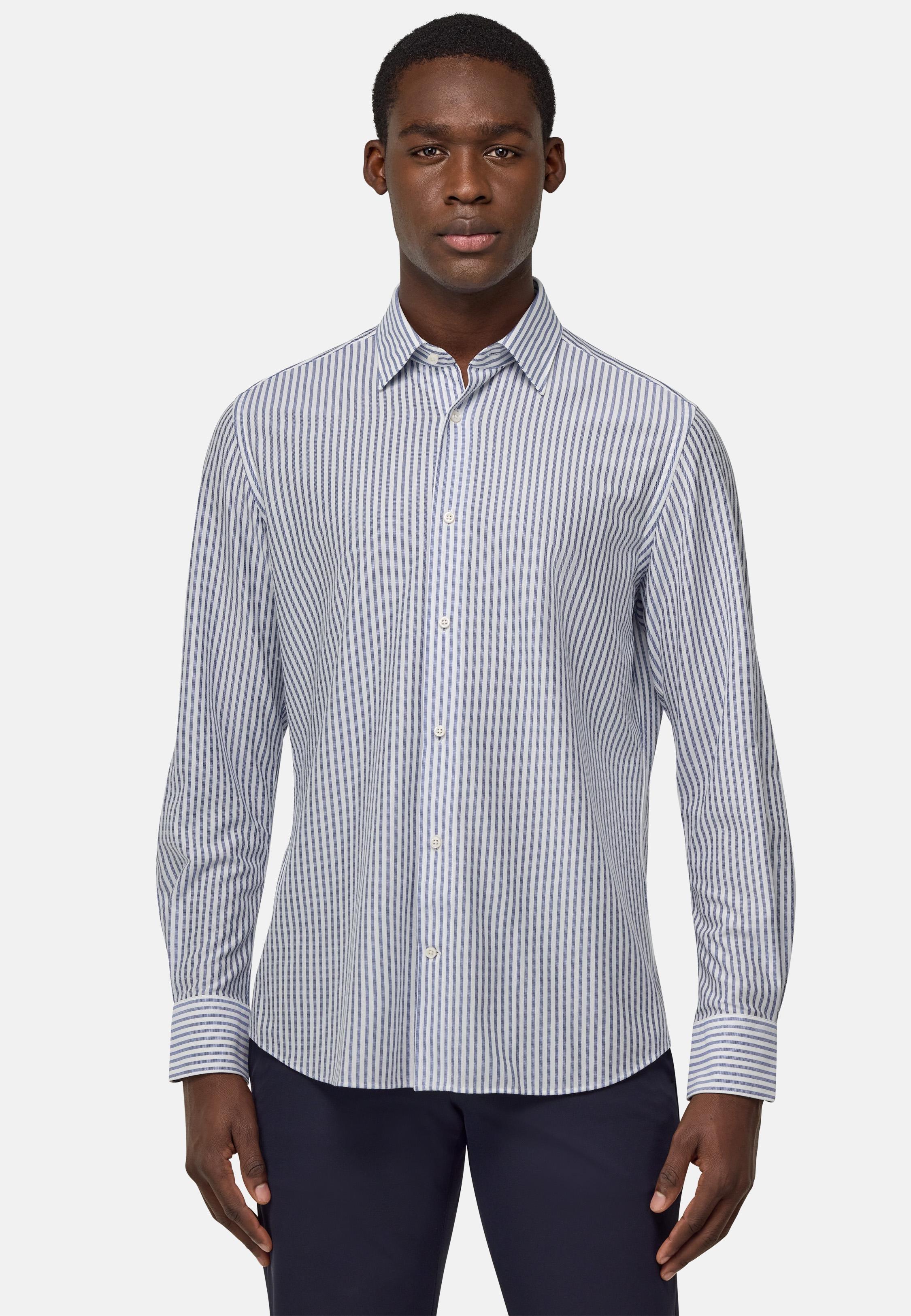 Blue Striped Jersey Polo, , large image number 1