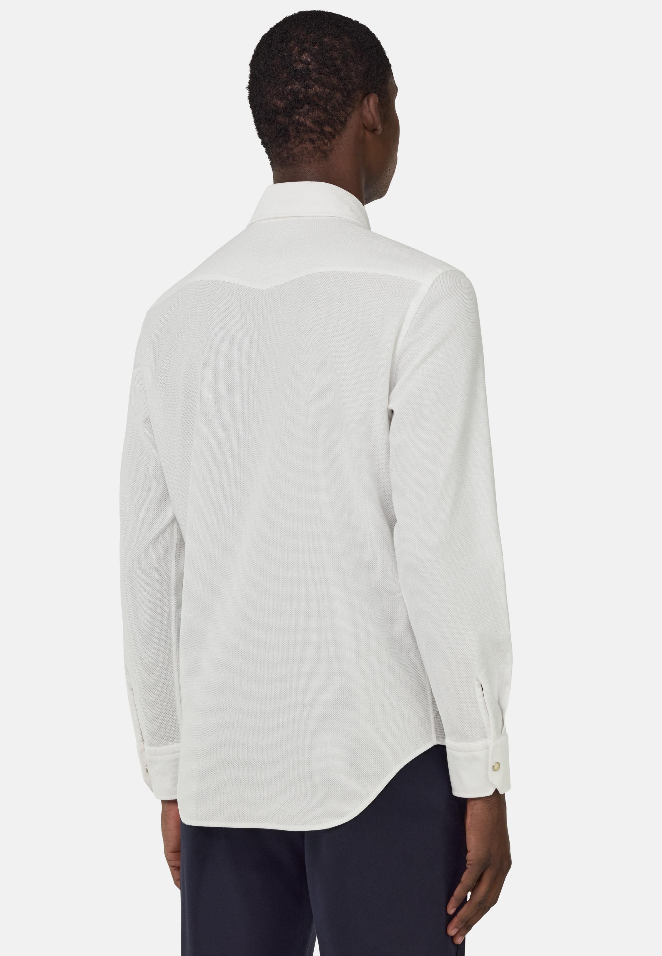 White Regular Fit Cotton Shirt, White, medium