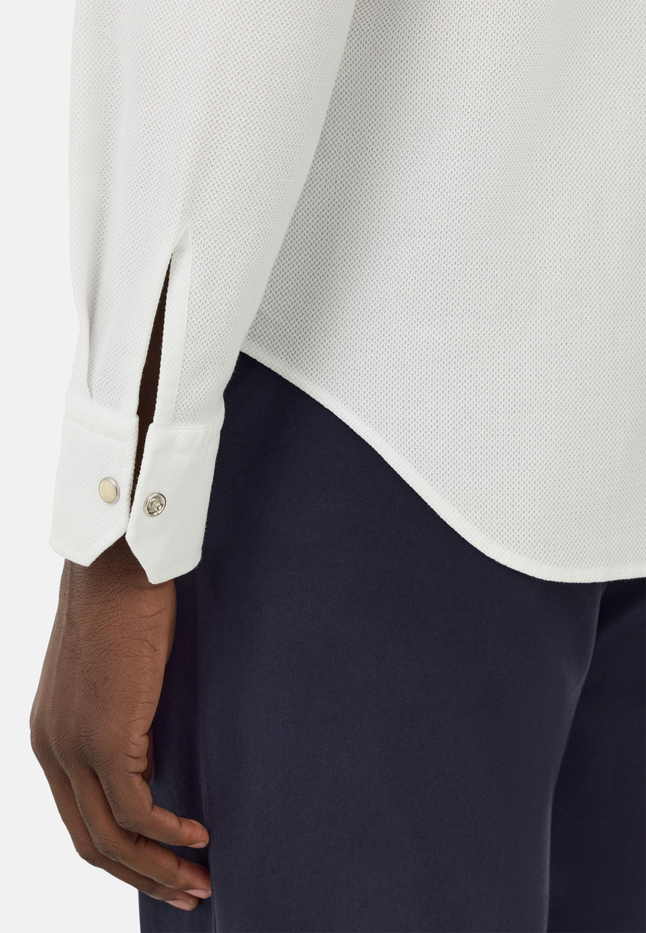 White Regular Fit Cotton Shirt, White, large image number 3