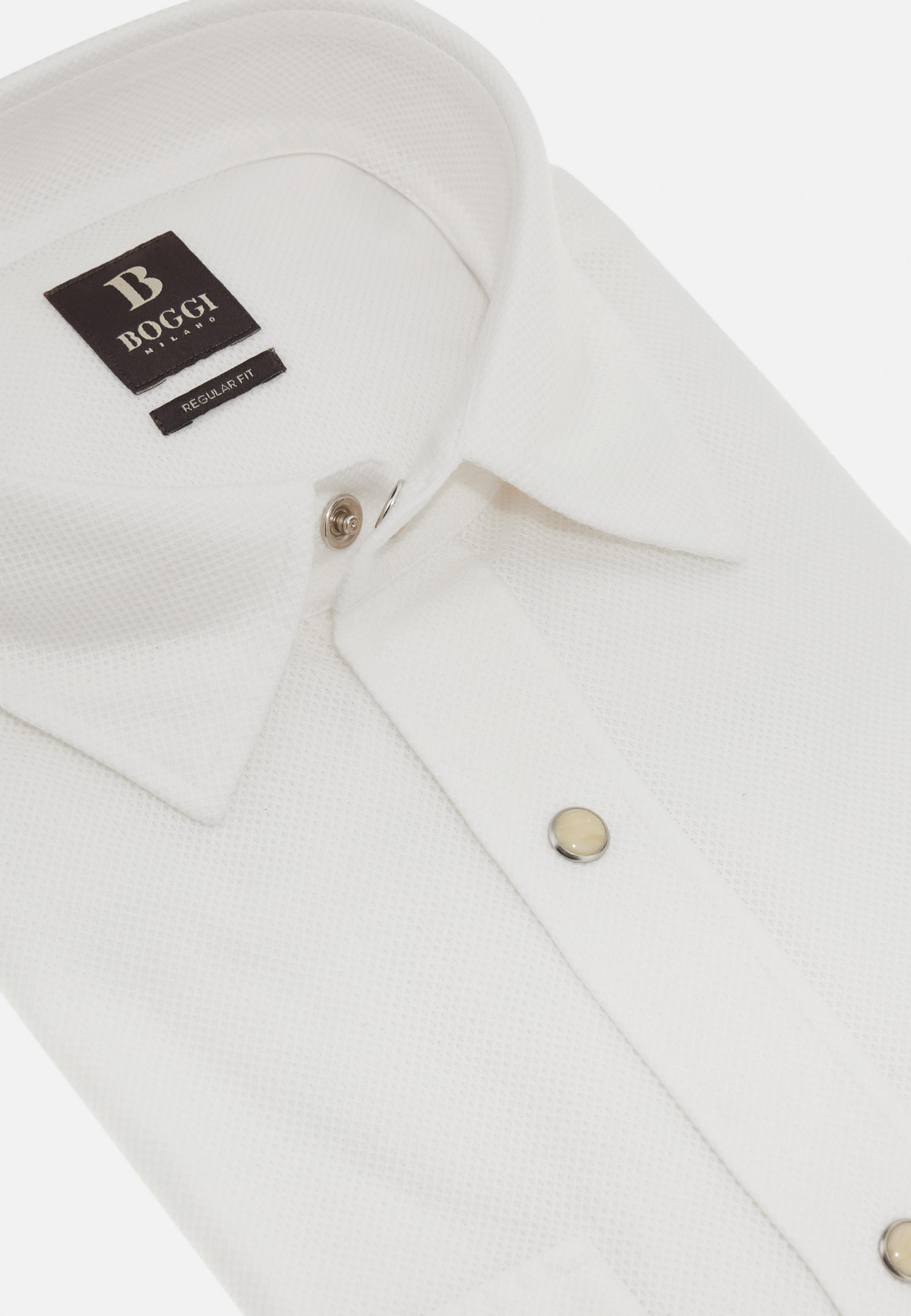 White Regular Fit Cotton Shirt, White, large image number 4