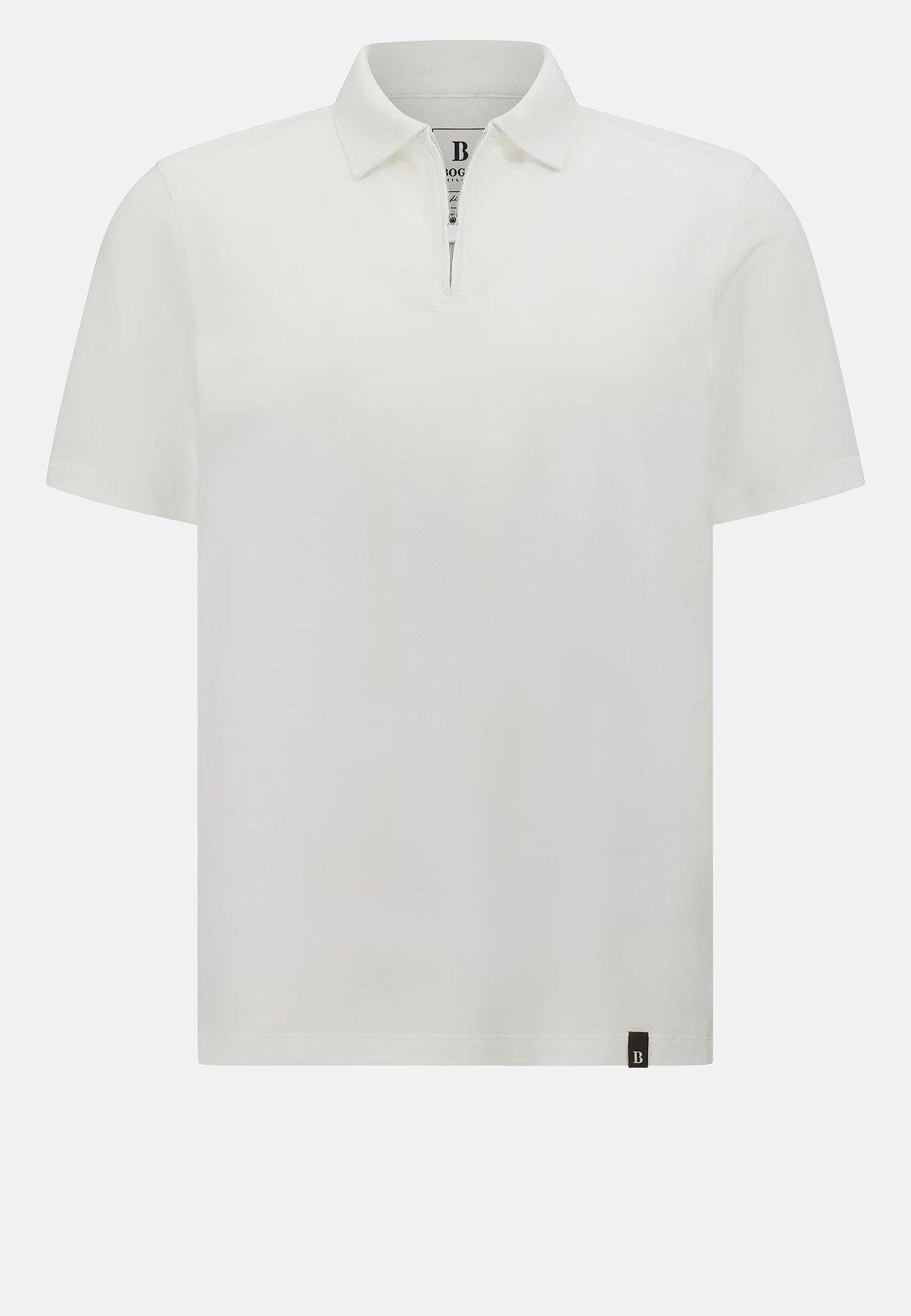 White High-Performance Pique Polo Shirt, , large image number 7