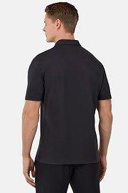 S. Cafe High-Performance Pique Polo Shirt Black, , large image number 4