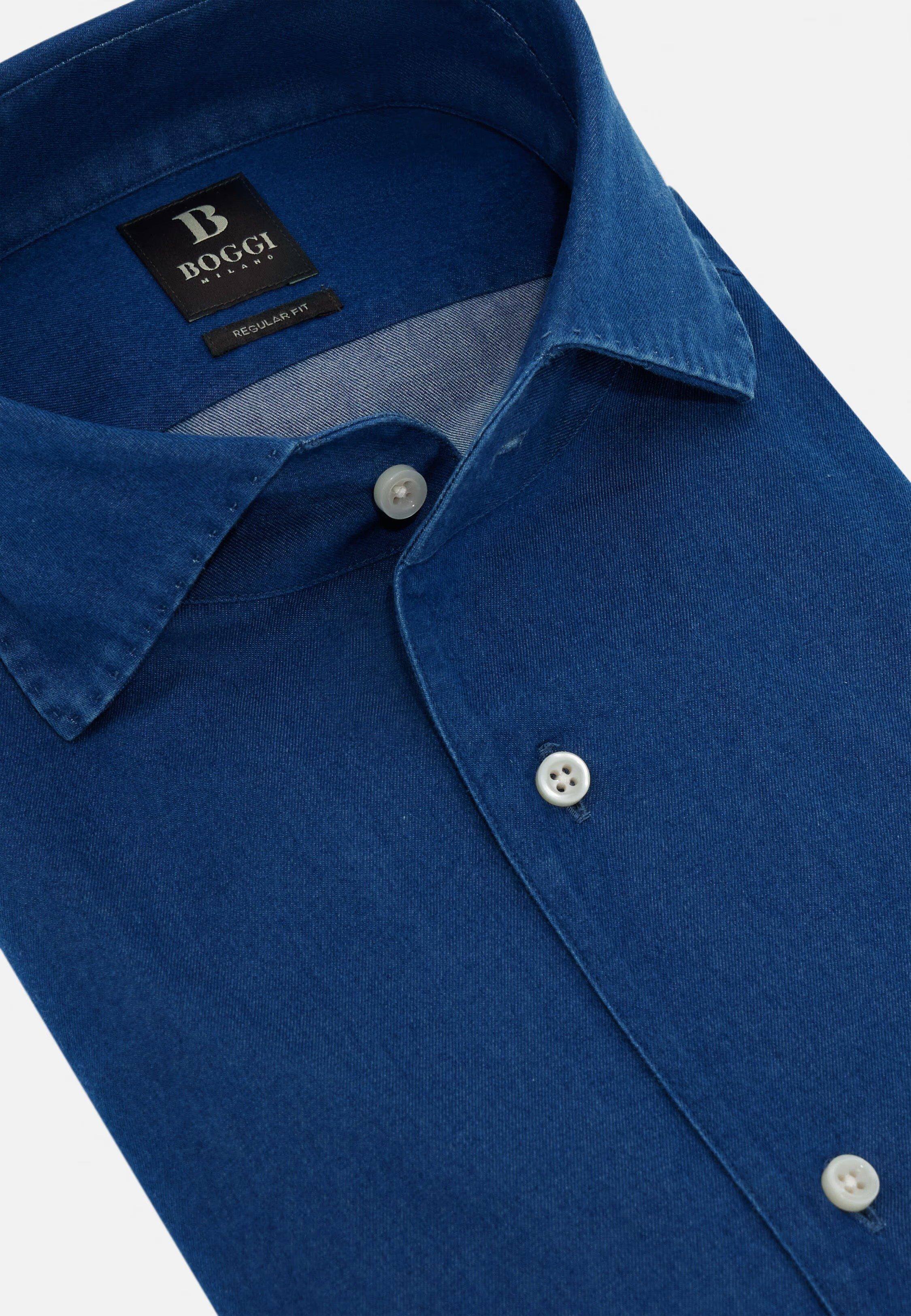 Regular Denim Classic Shirt, Medium Blue, large image number 6