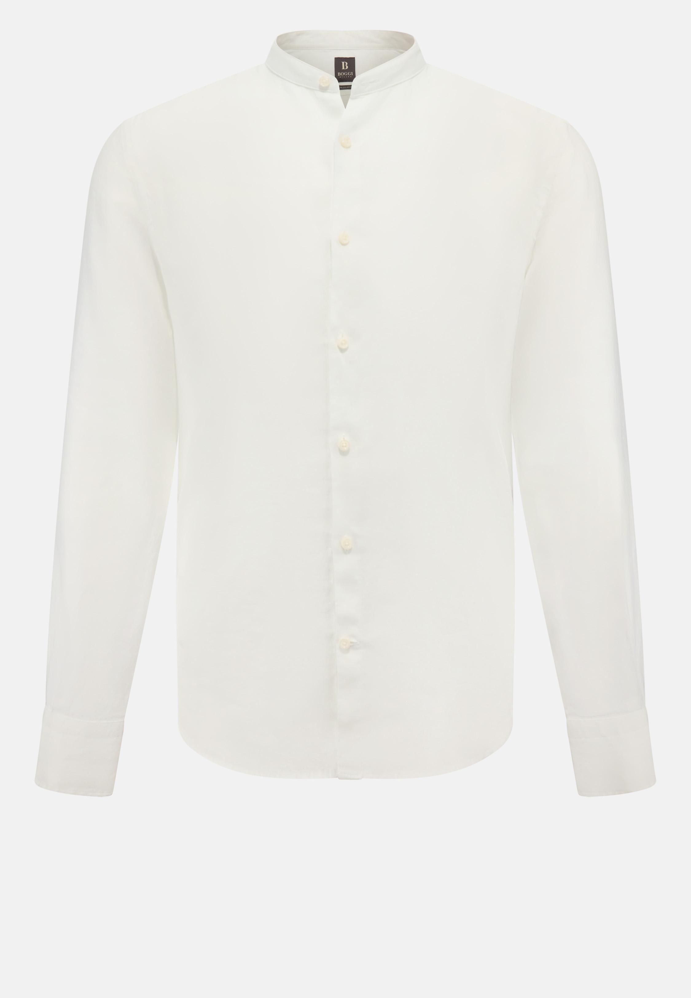 Shirt in Regular Fit Linen, White, White, large image number 6