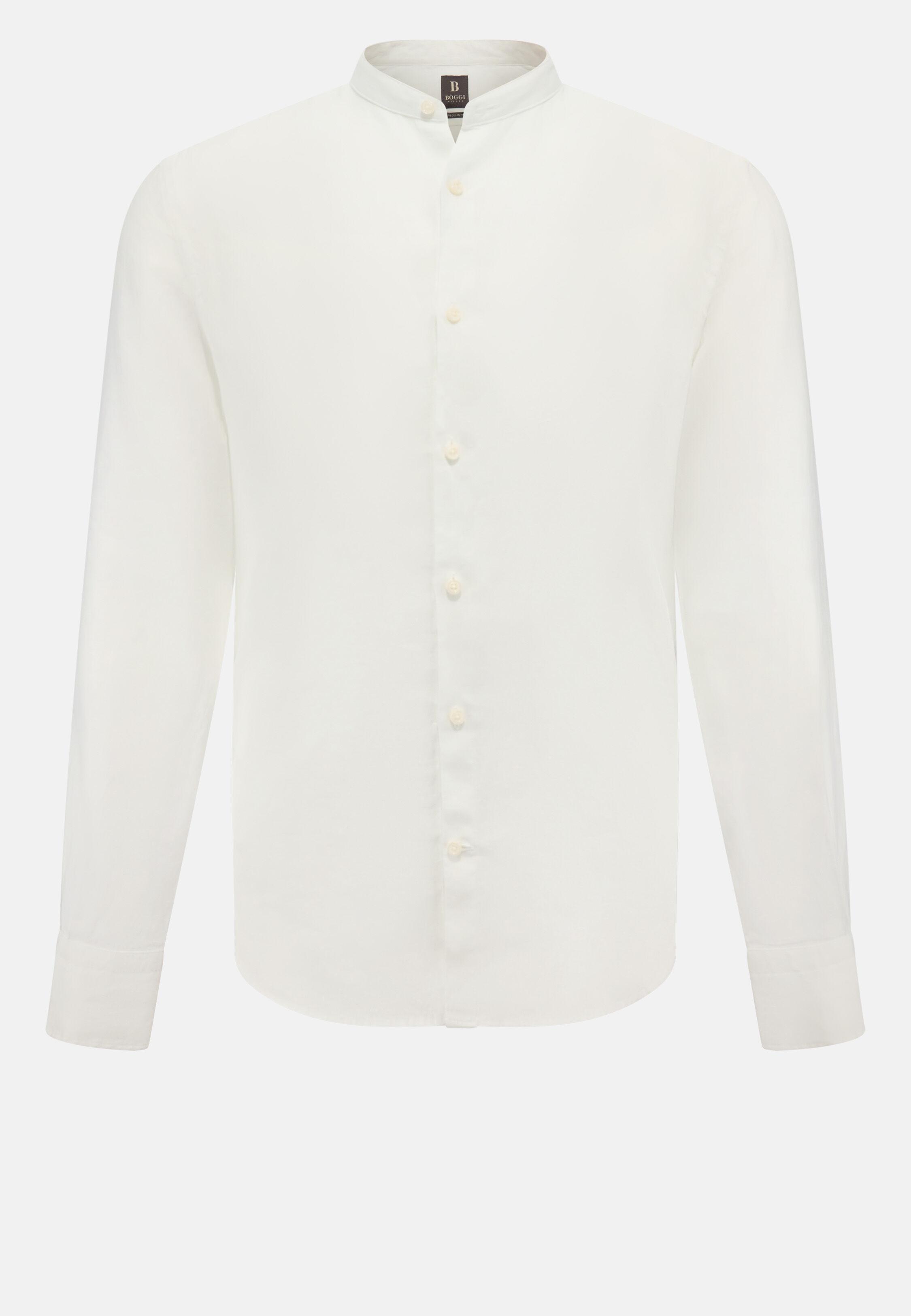 Shirt in Regular Fit Linen, White, White, large image number 8