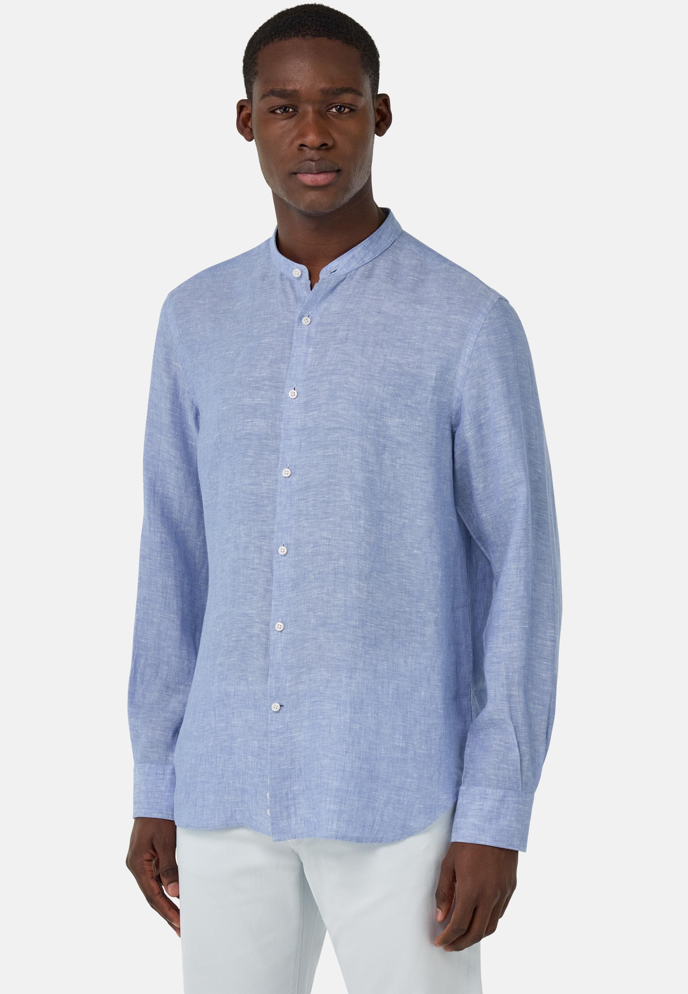 Regular Fit Linen Shirt Blue, , large image number 0