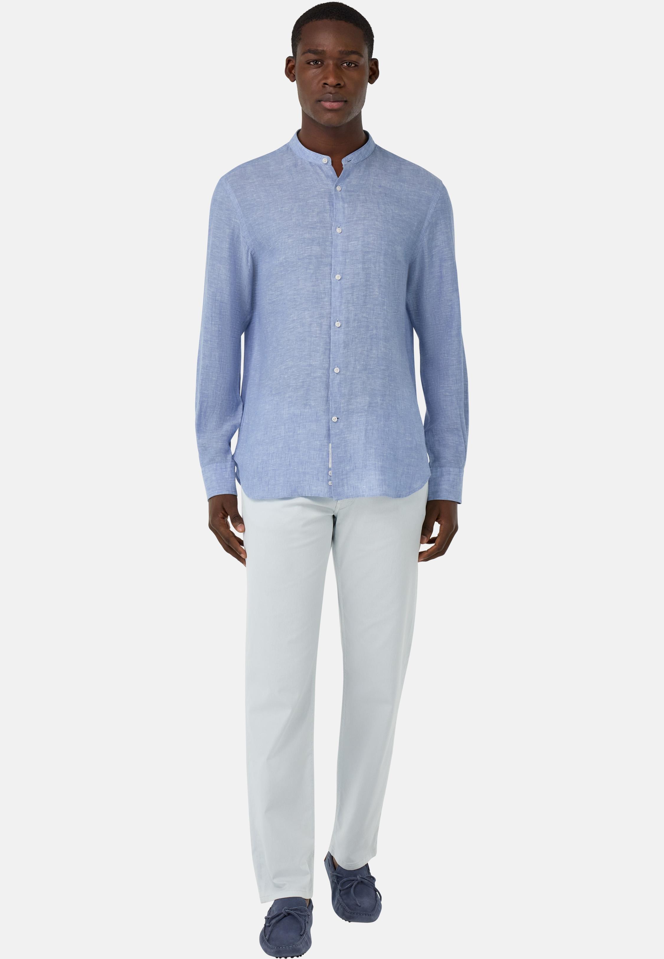 Regular Fit Linen Shirt Blue, , large image number 3