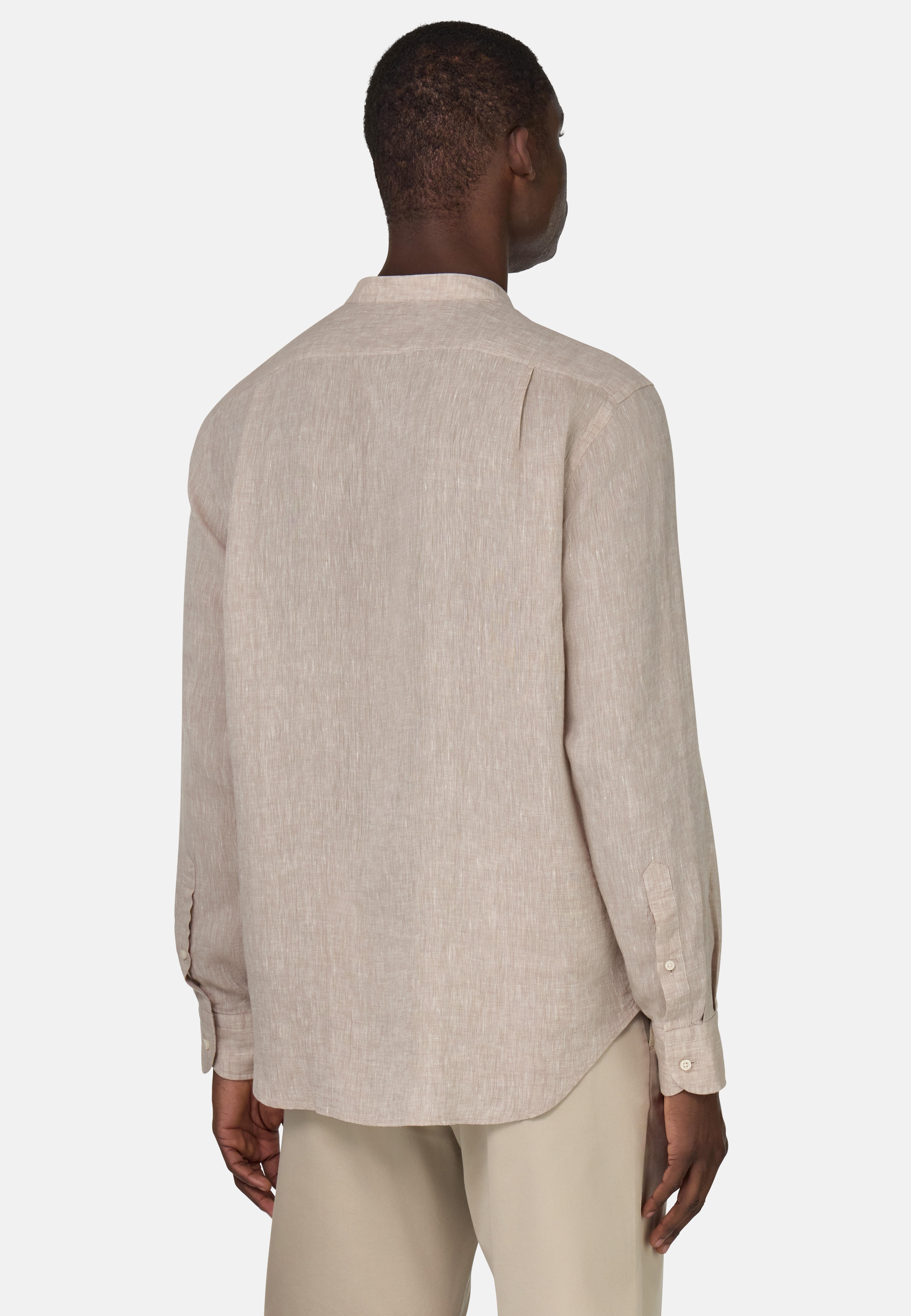 Regular Fit Linen Shirt Brown, , large image number 1