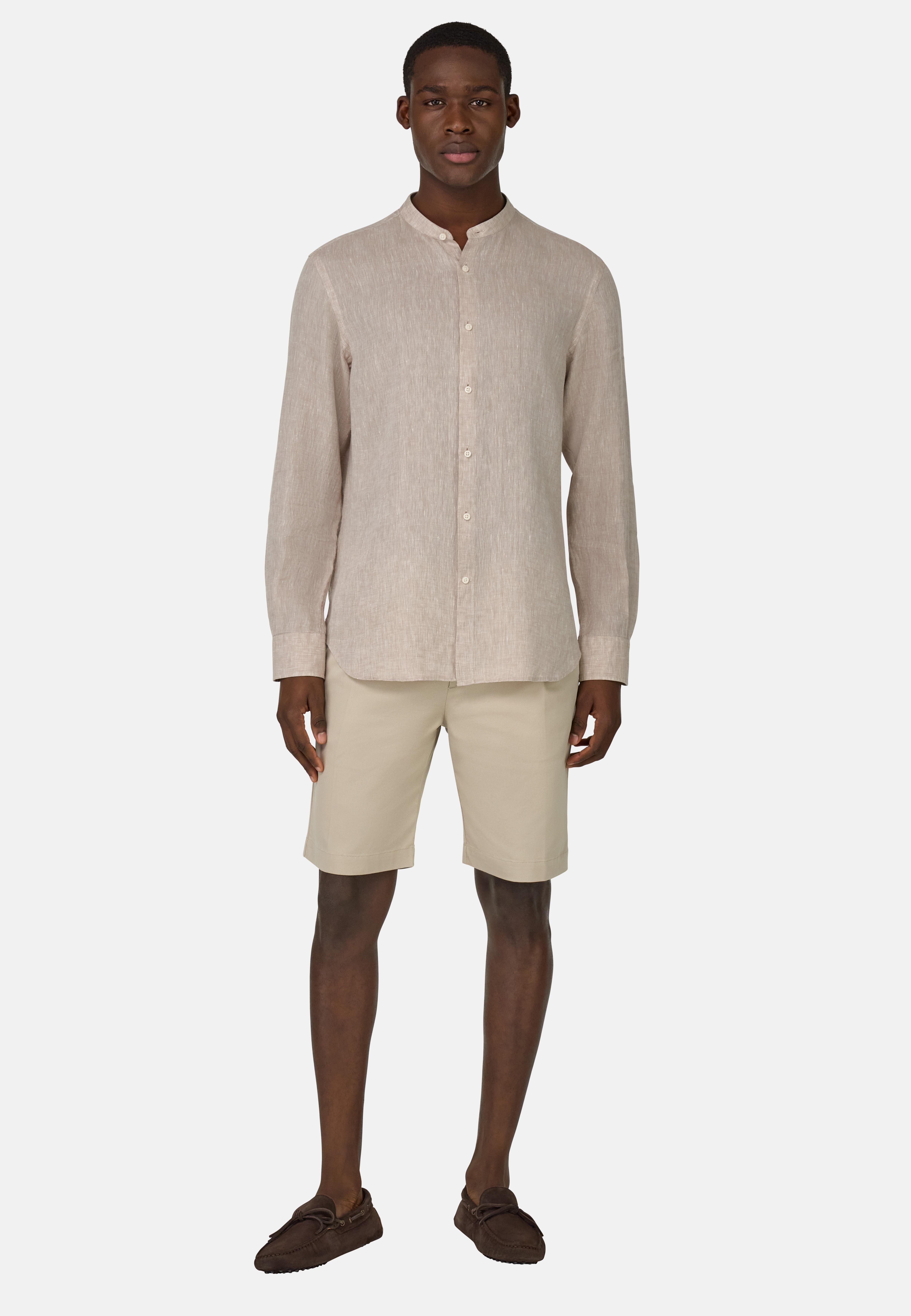 Regular Fit Linen Shirt Brown, , large image number 3