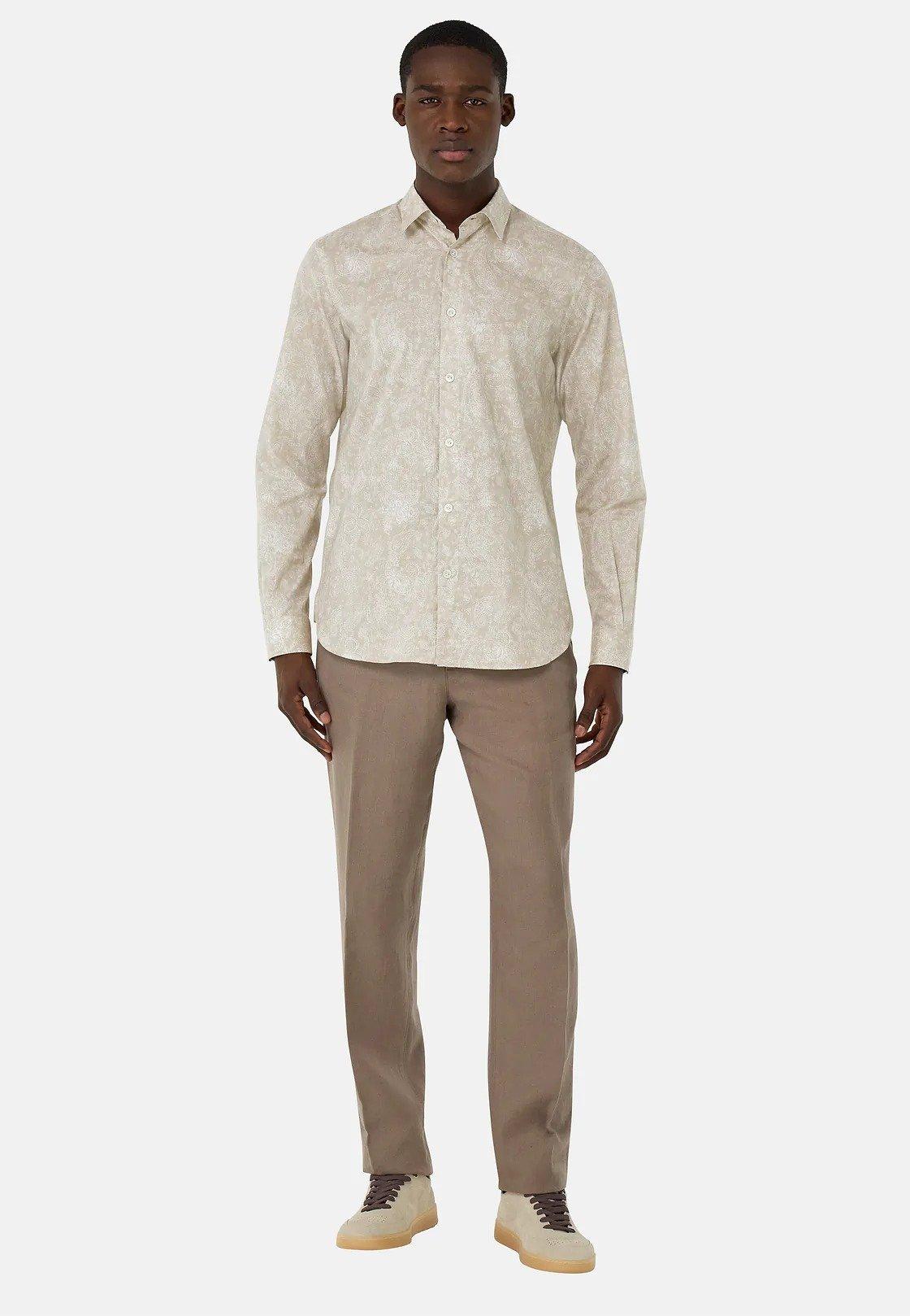 Regular Fit Cotton Shirt Beige, , large image number 0