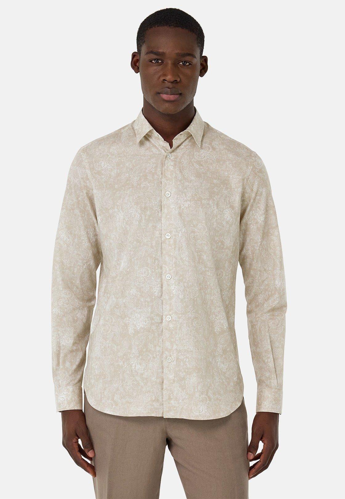 Regular Fit Cotton Shirt Beige, , large image number 1