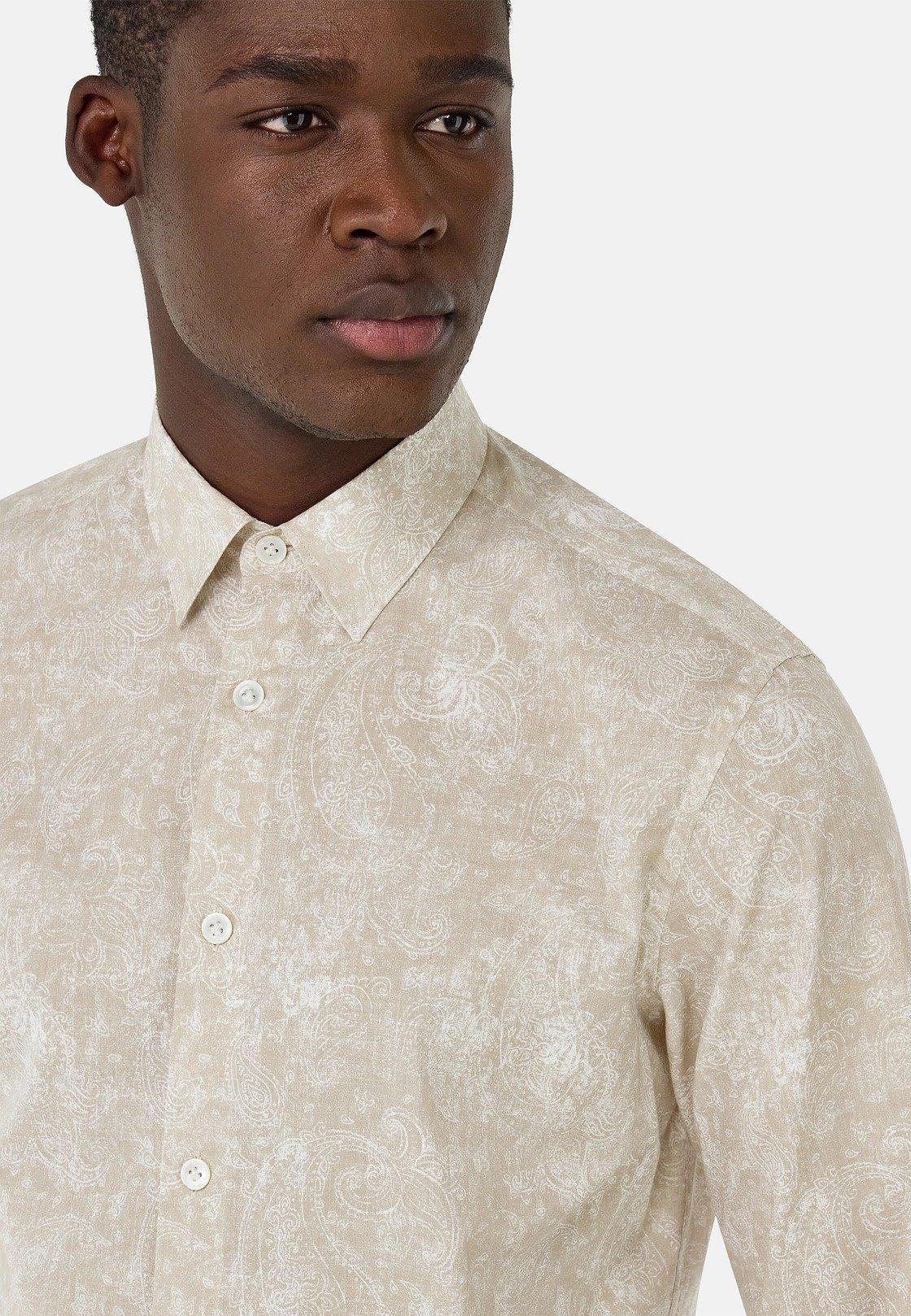 Regular Fit Cotton Shirt Beige, , large image number 3