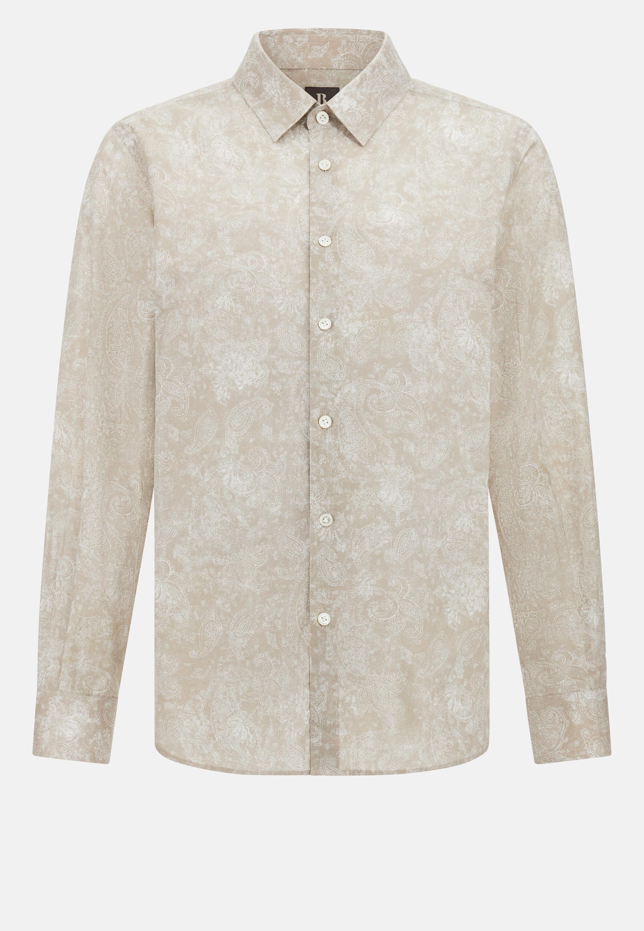Shirt in Regular Fit Cotton, Beige, Beige, large image number 10