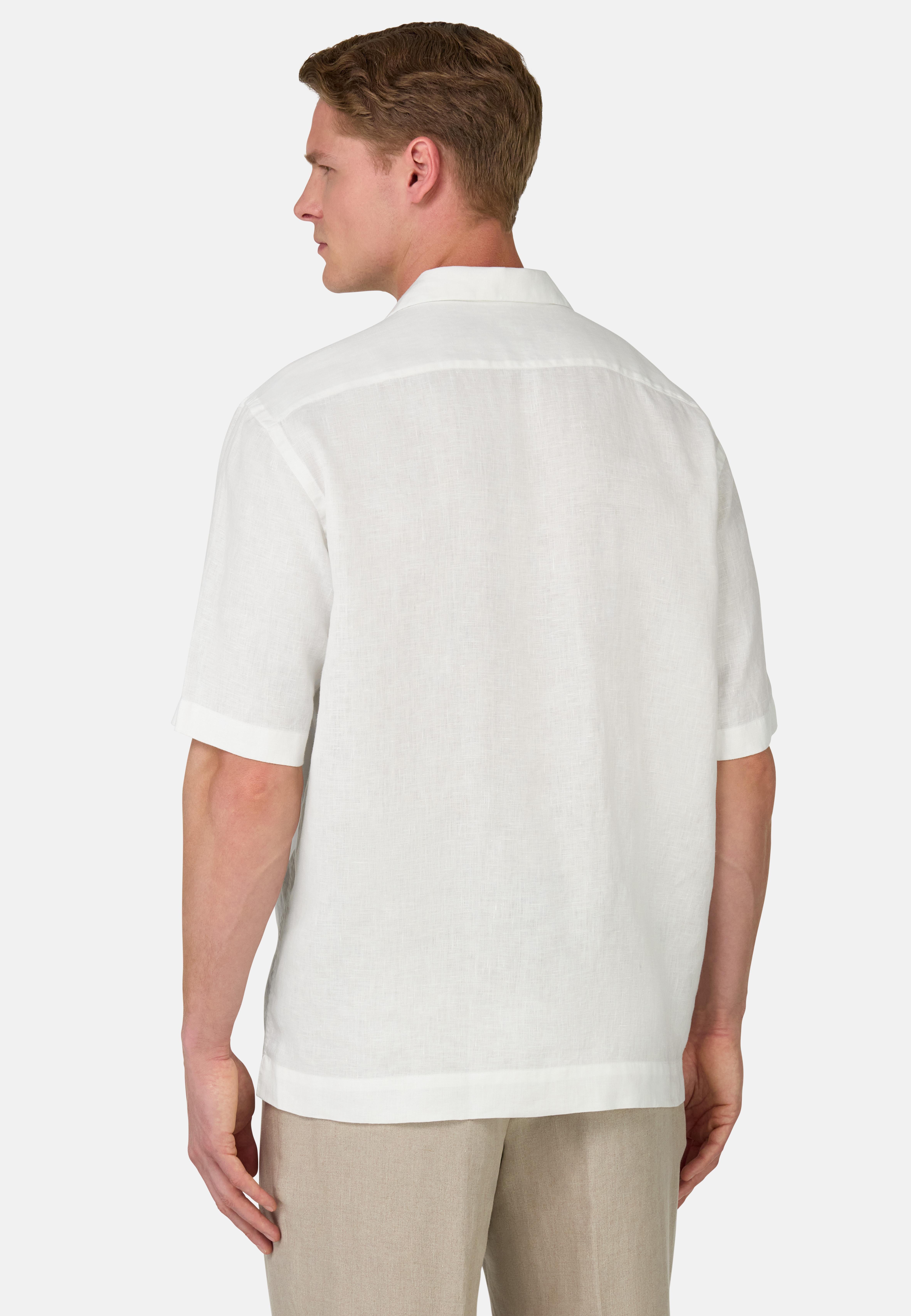 Regular Fit Linen Shirt White, White, large image number 3