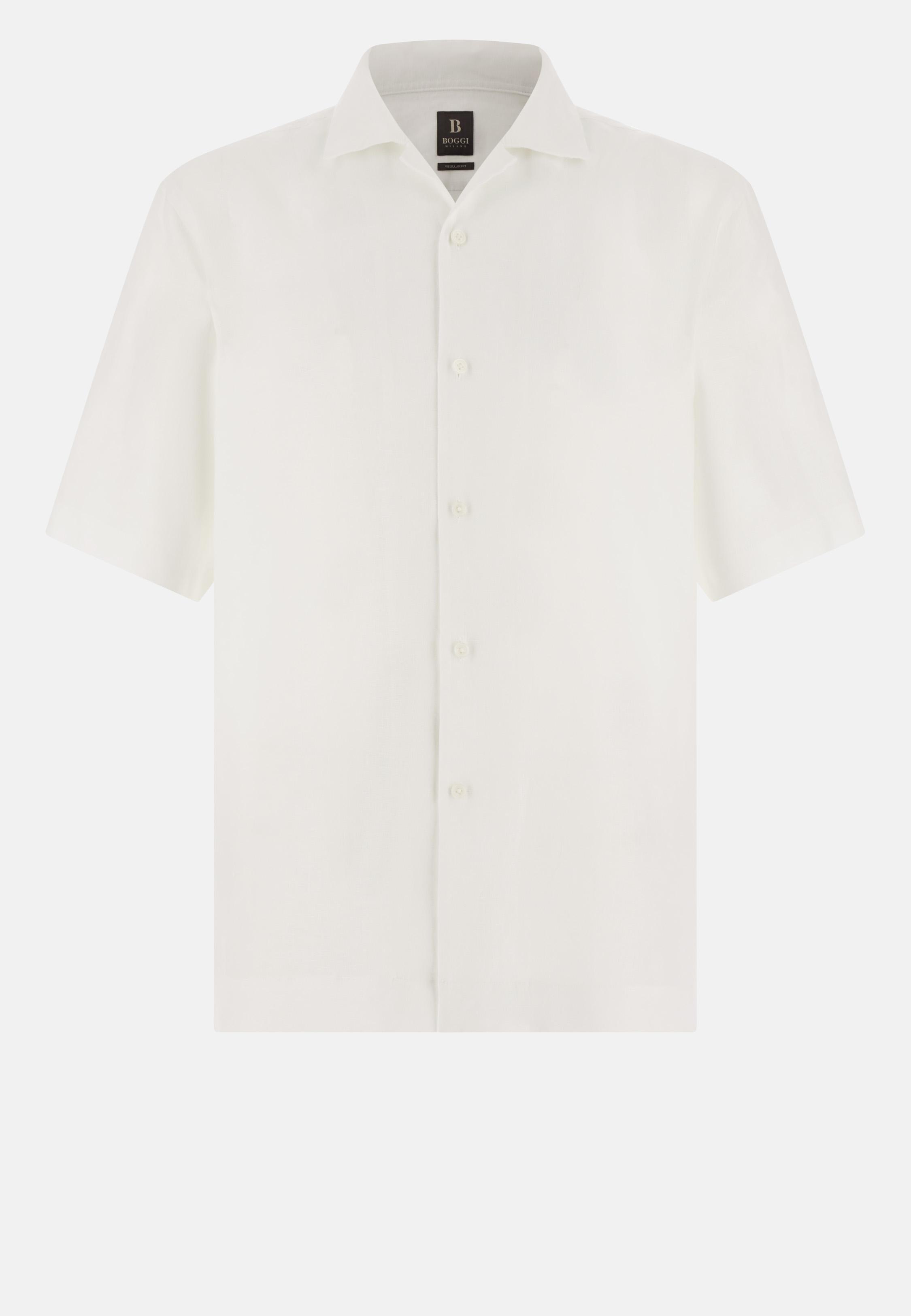 Regular Fit Linen Shirt White, White, large image number 4