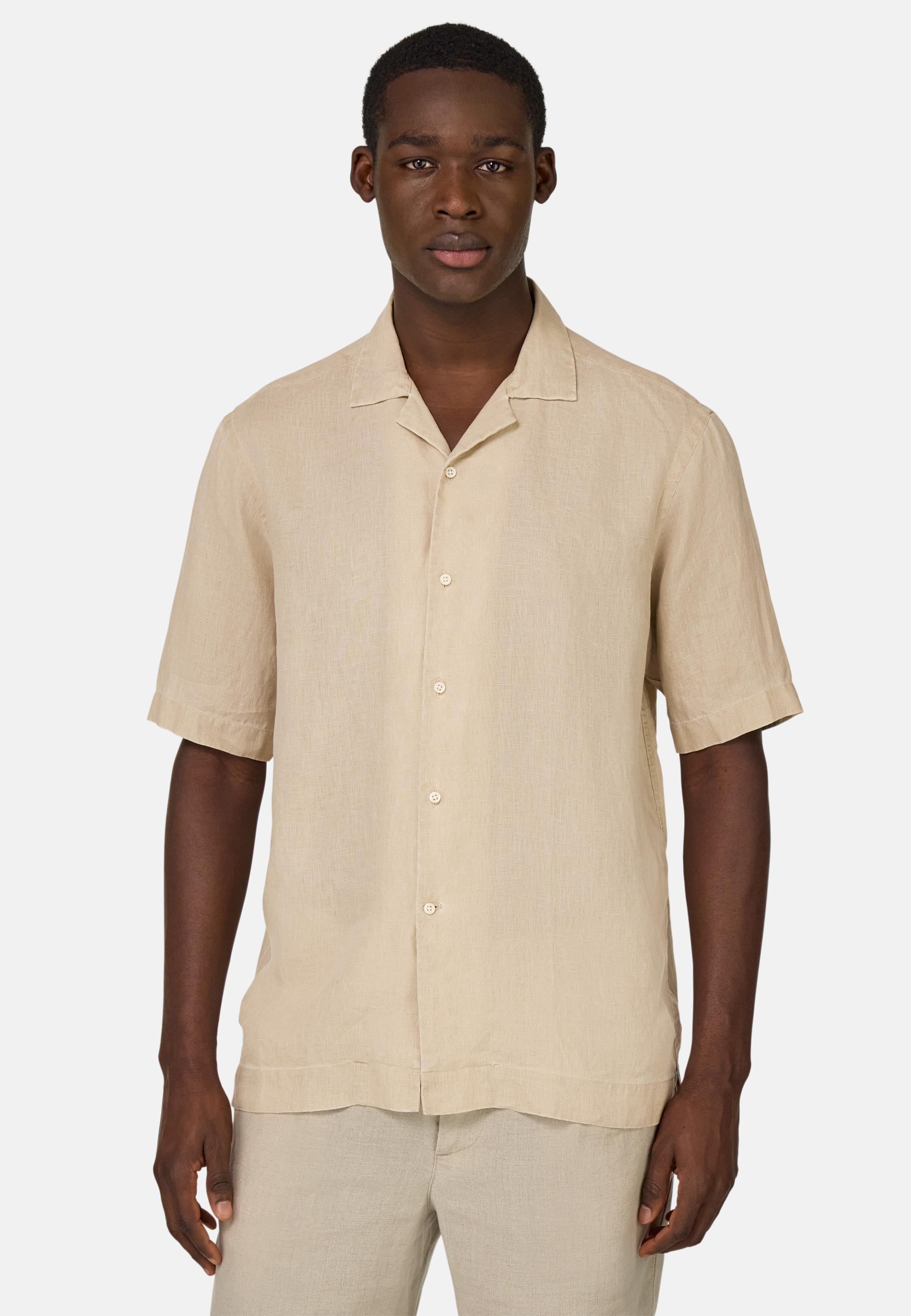 Regular Fit Linen Shirt Beige, , large image number 1