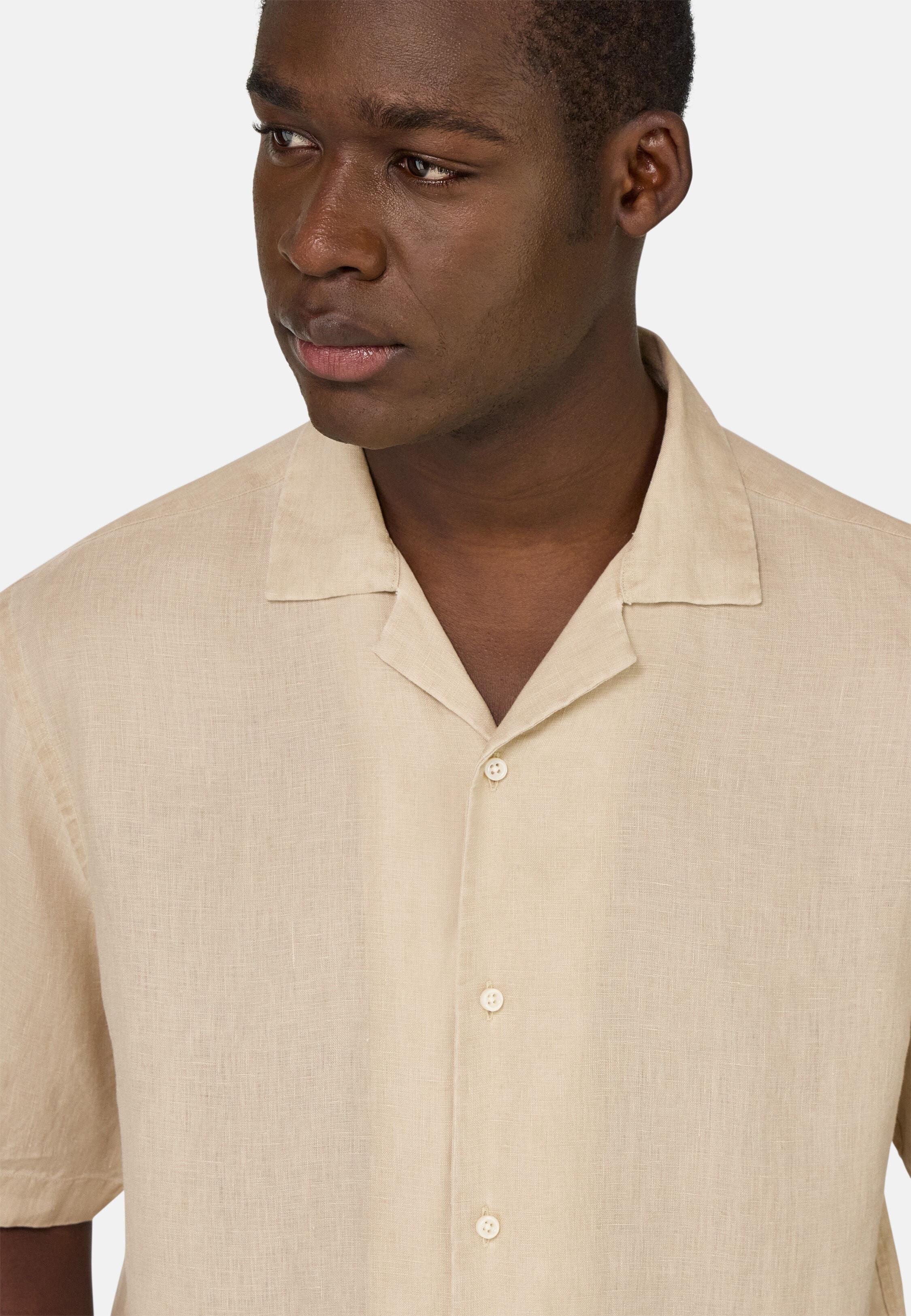Regular Fit Linen Shirt Beige, Beige, large image number 5