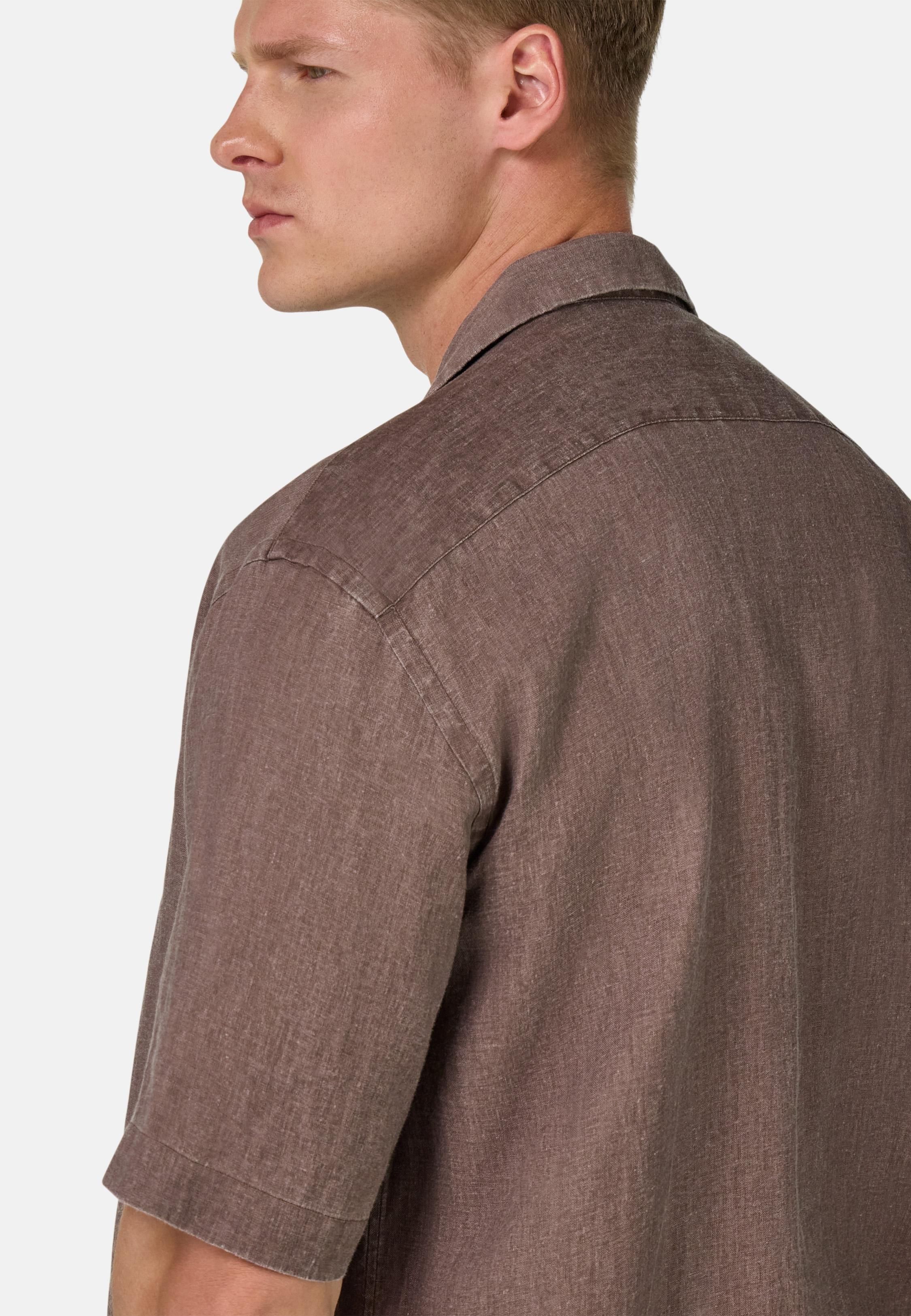 Regular Fit Linen Shirt Brown, , large image number 2