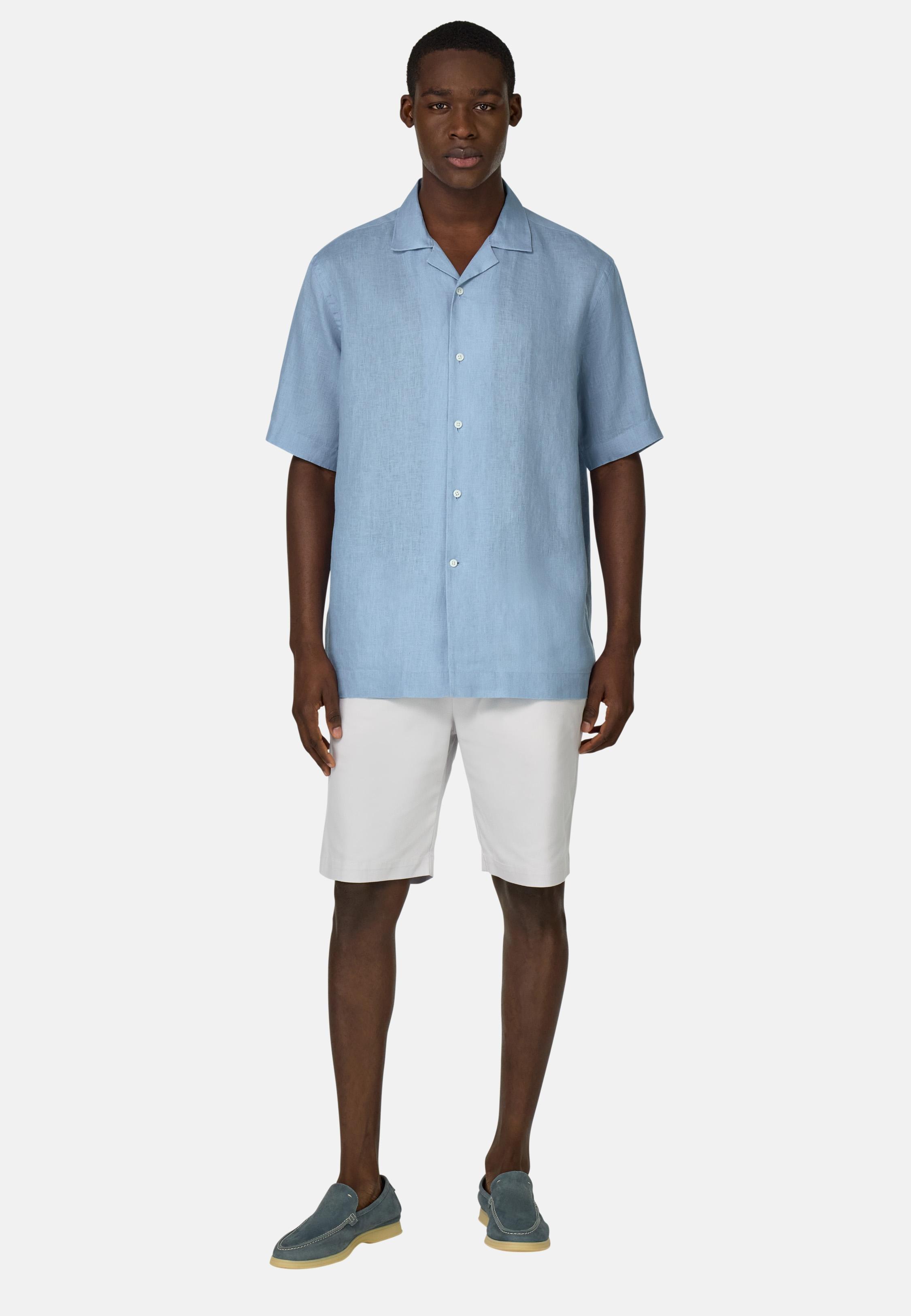 Regular Fit Linen Shirt Blue, , large image number 0