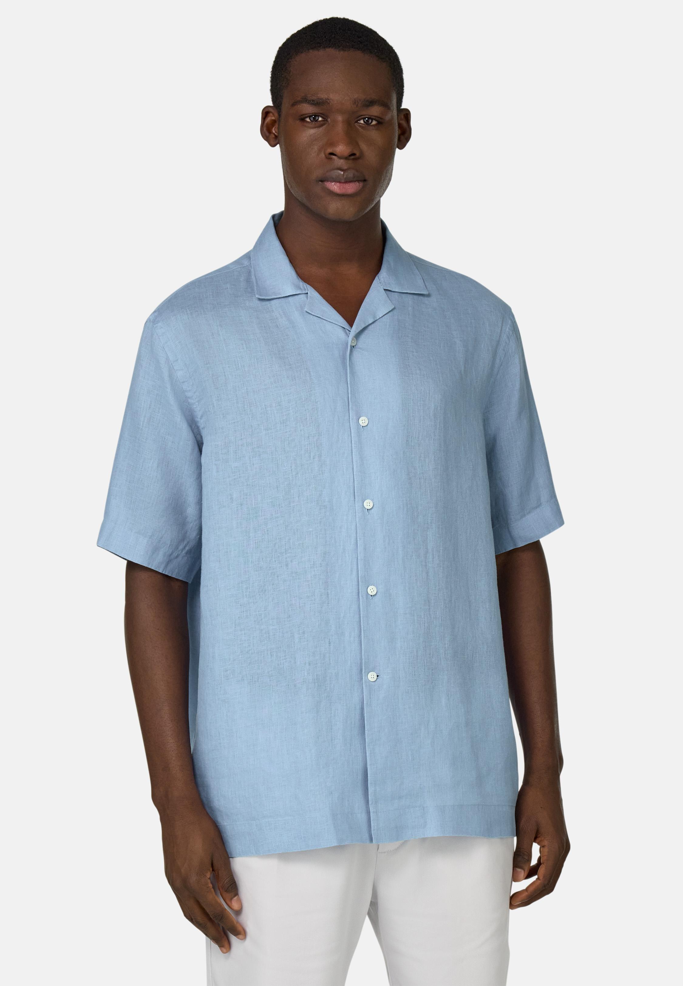 Regular Fit Linen Shirt Blue, , large image number 1