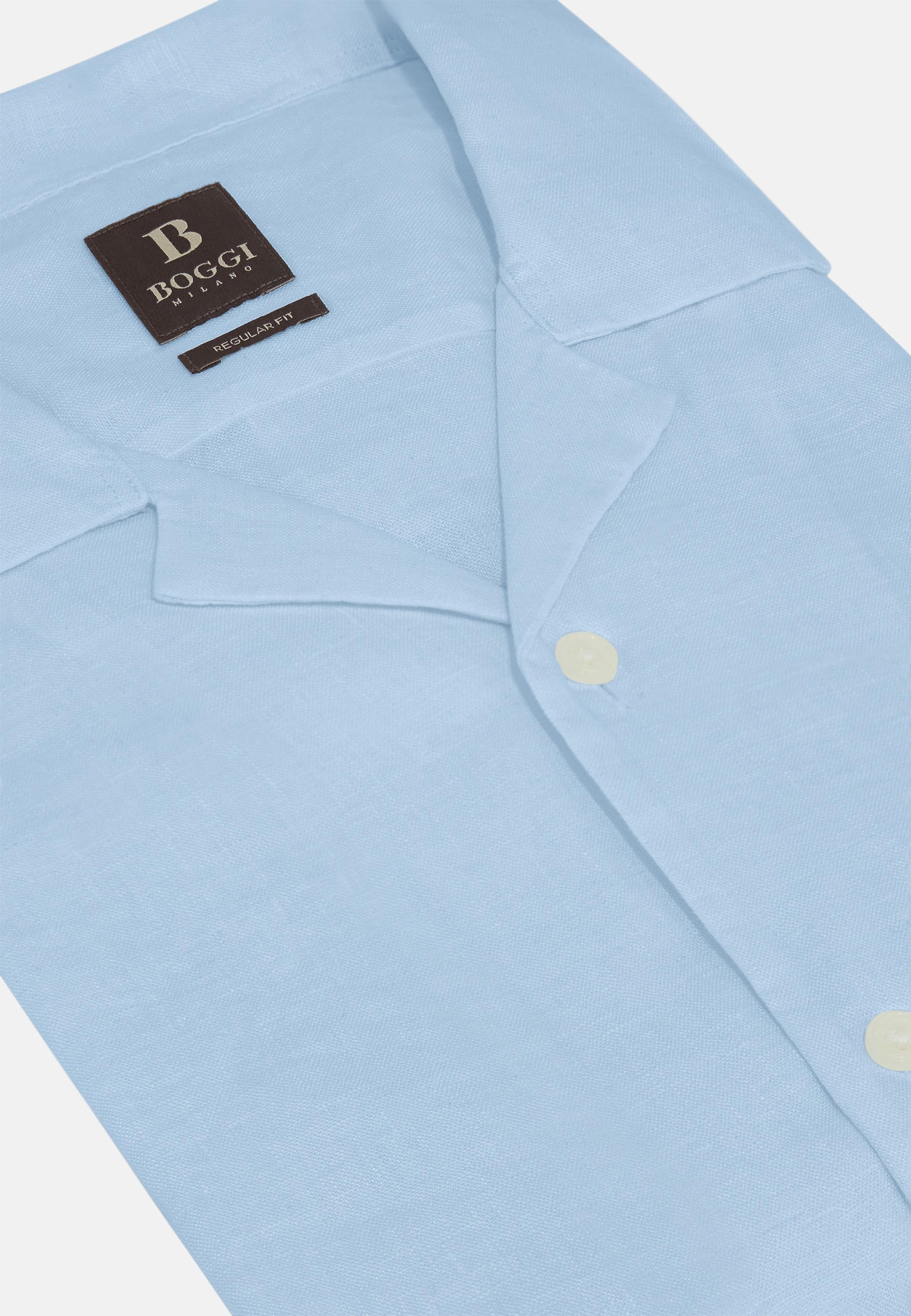 Regular Fit Linen Shirt Blue, , large image number 4