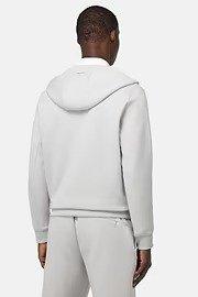 White Half-Zip Scuba Hoodie, , large image number 2