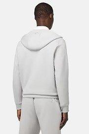 Half-Zip Scuba Hoodie White, Ice, large image number 4