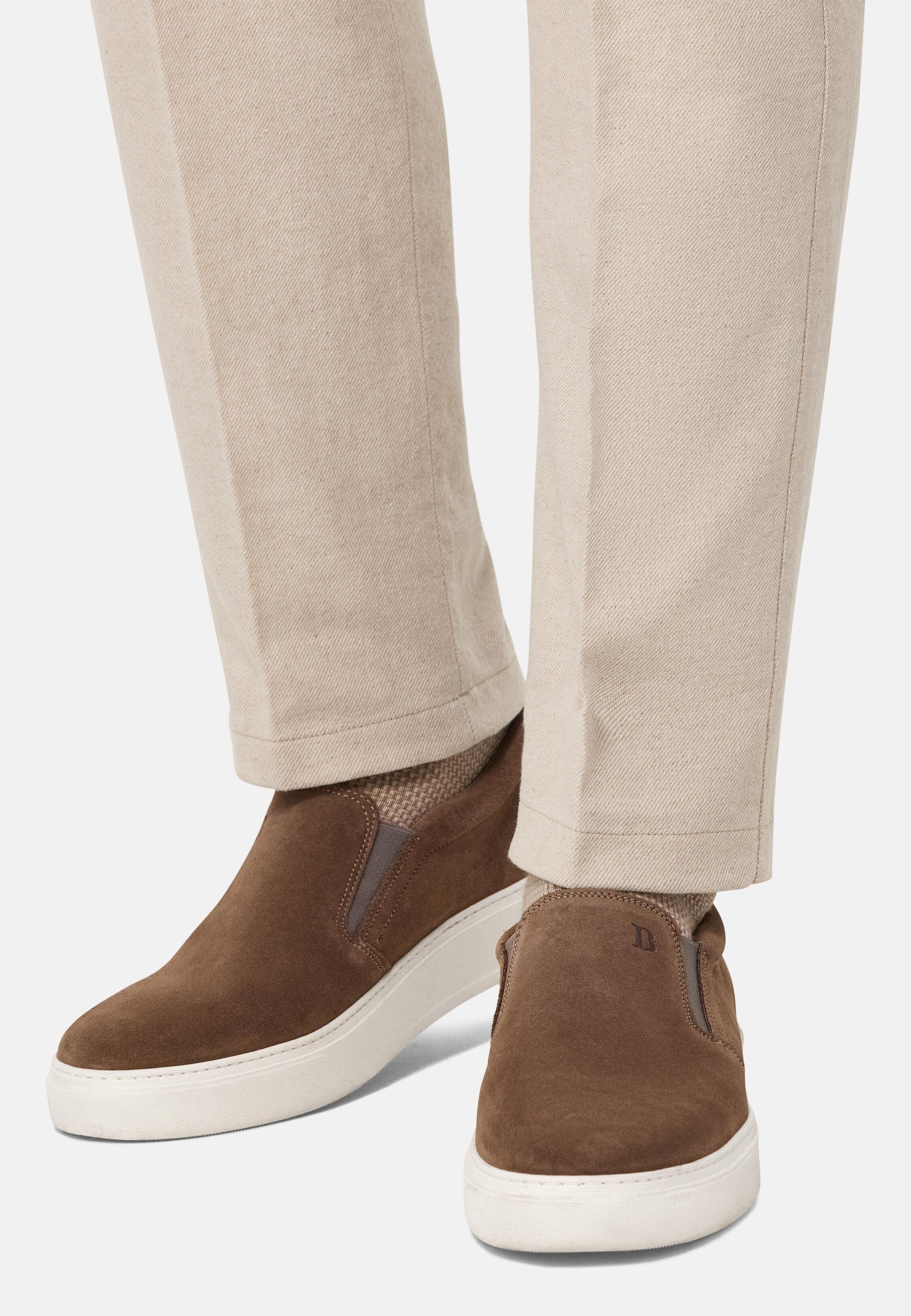Suede Slip-Ons Brown, Taupe, large image number 0