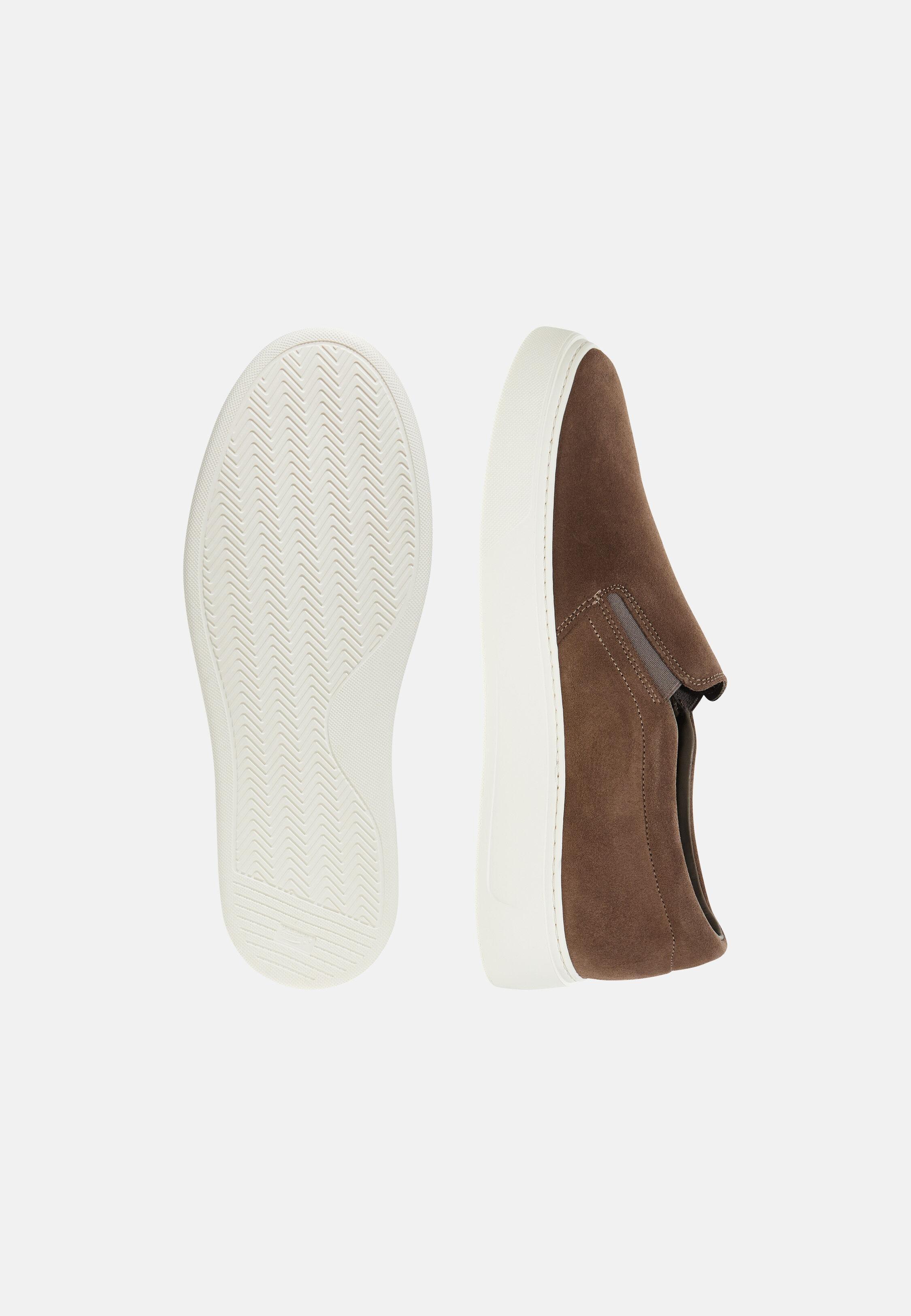 Suede Slip-Ons Brown, Taupe, large image number 2