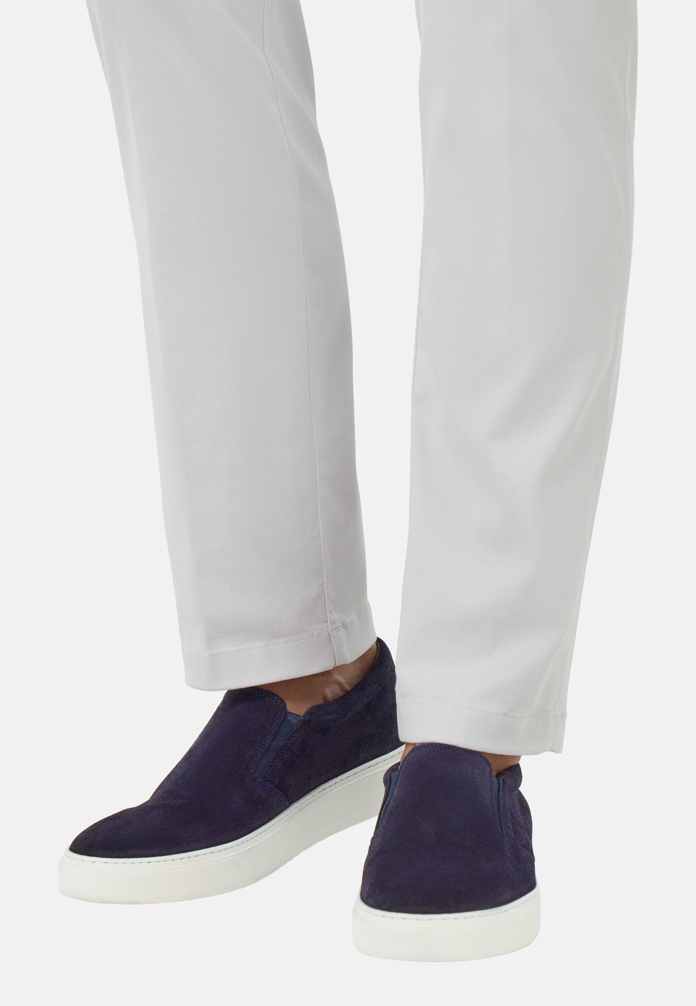 NAVY Suede Slip-Ons, Navy blue, large image number 0