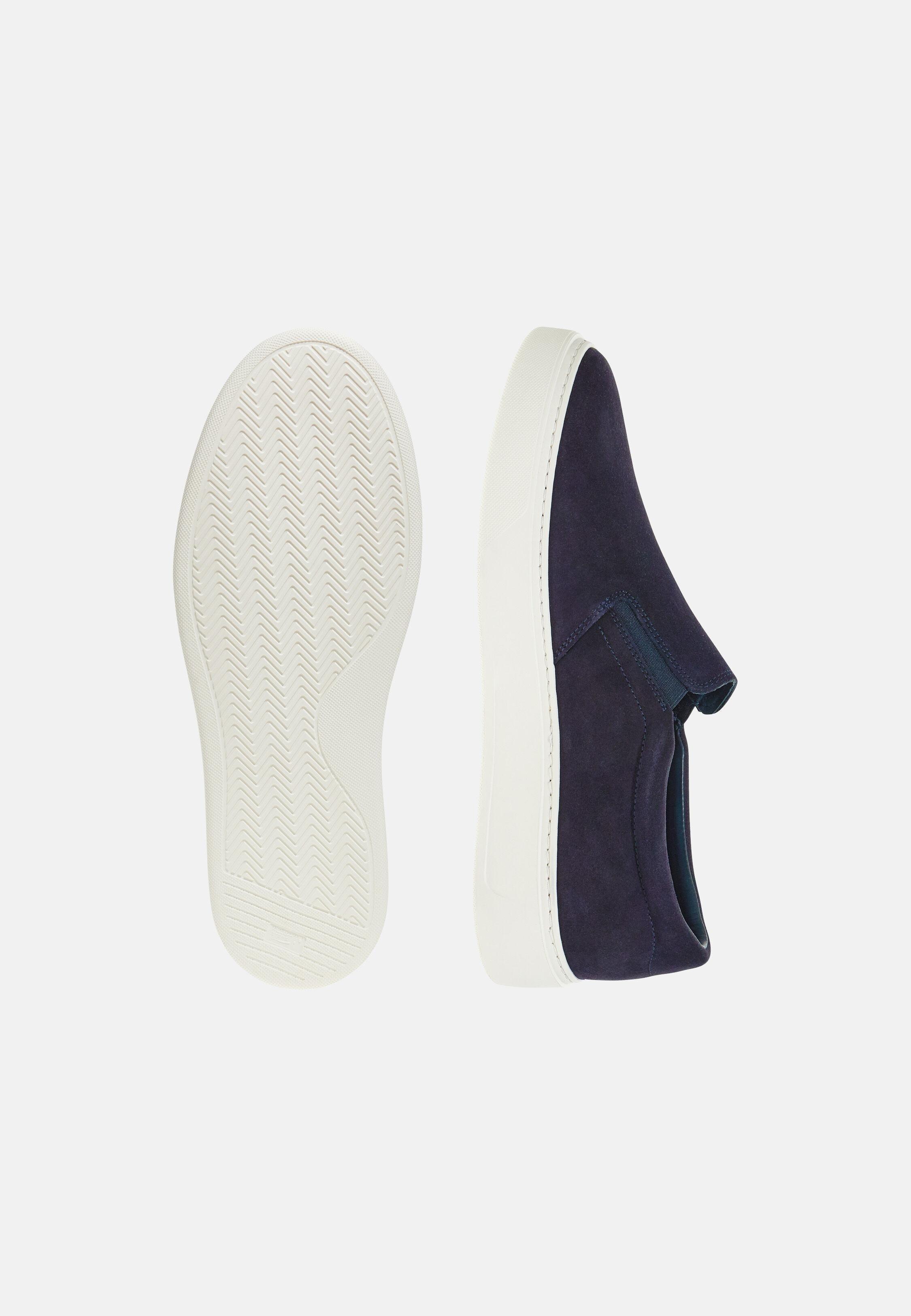 NAVY Suede Slip-Ons, Navy blue, large image number 2