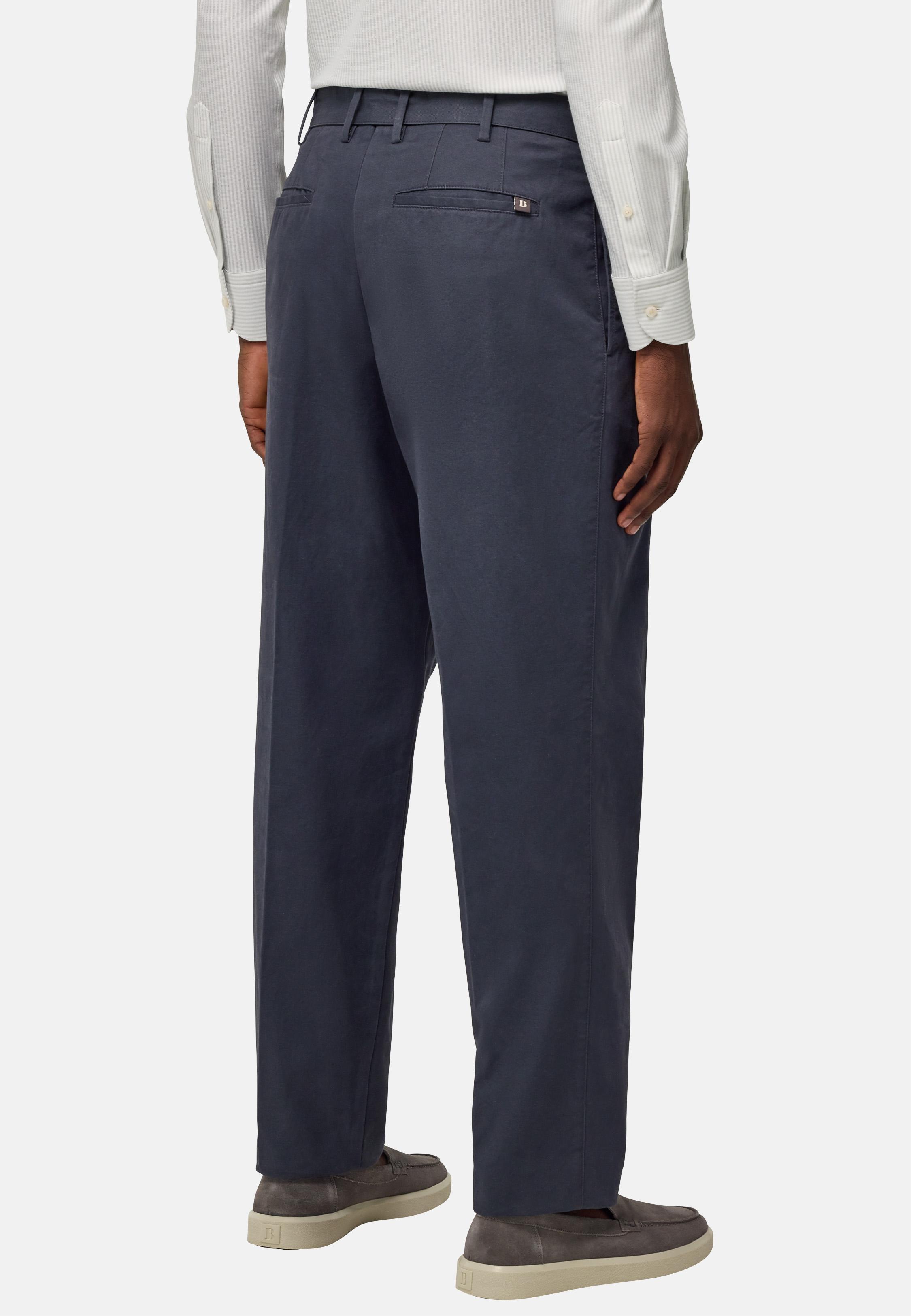 Cotton Trousers Black, Charcoal, large image number 4