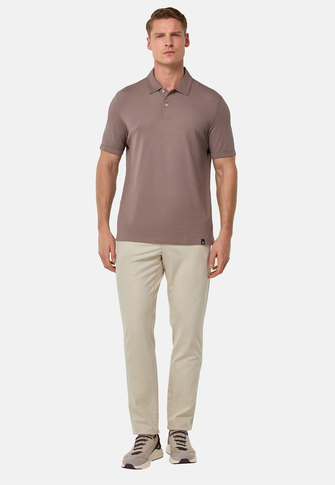 Stretch Cotton Trousers Beige, , large image number 1