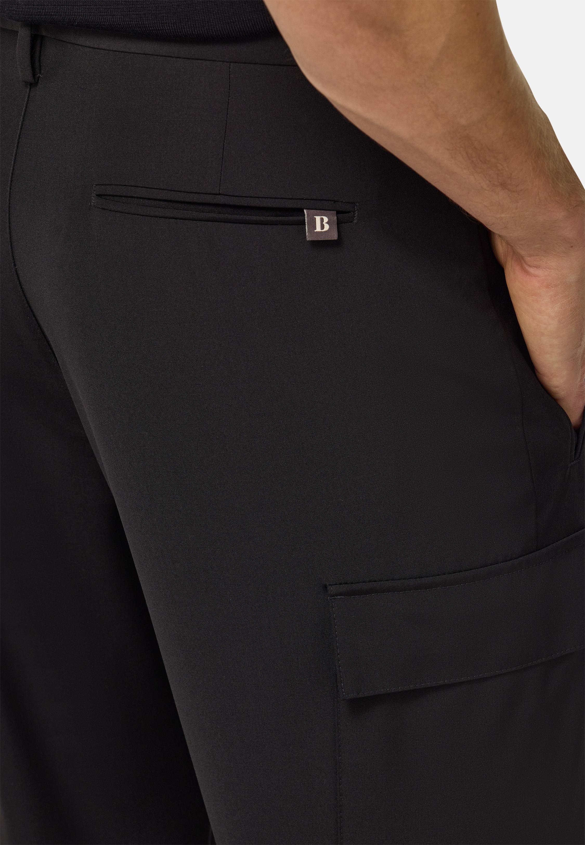 Trousers In Pure Travel Wool Black, Black, large image number 5