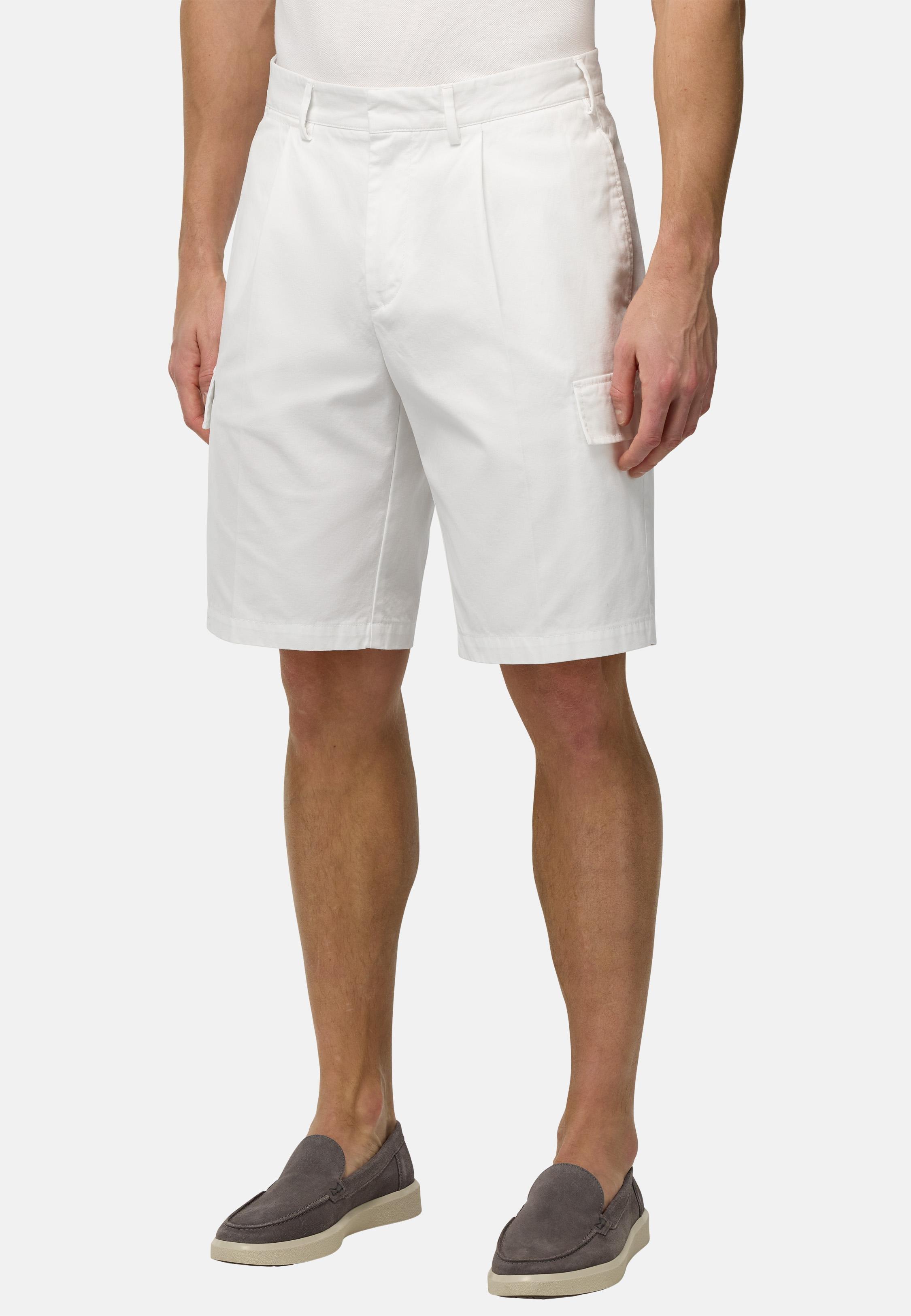 Cotton Bermuda Shorts White, White, medium