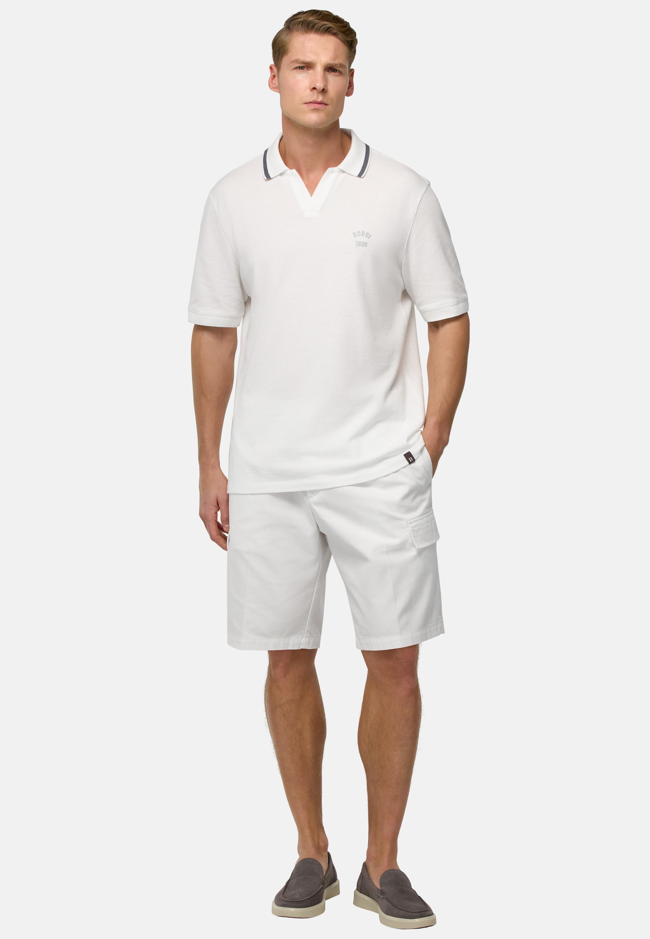 Cotton Bermuda Shorts White, White, medium