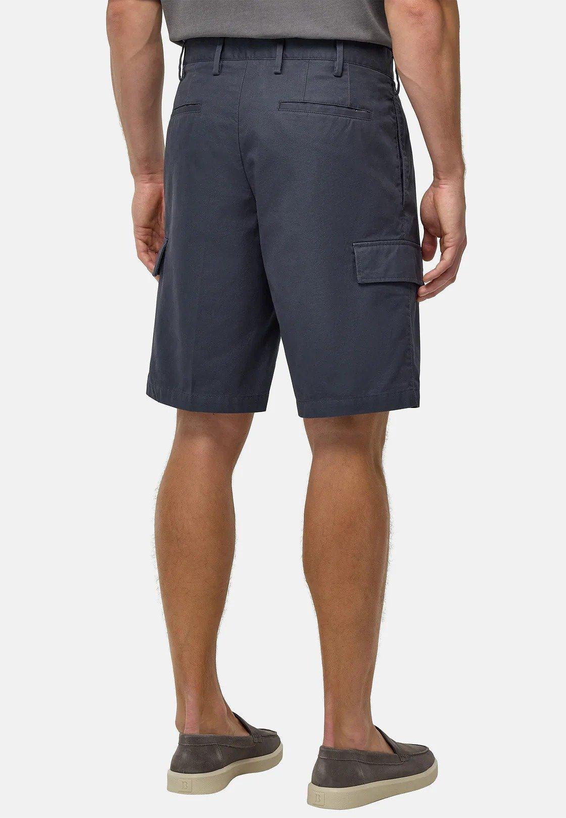 Black Cotton Bermuda Shorts, , large image number 2