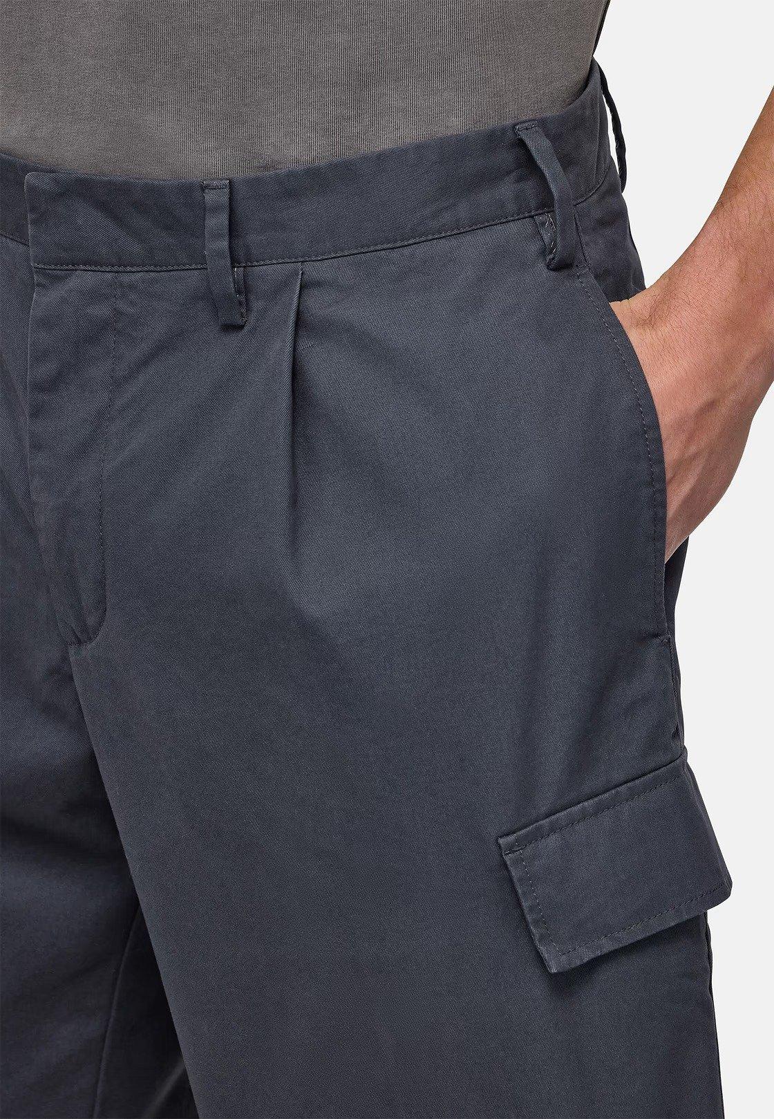 Cotton Bermuda Shorts Black, Charcoal, large image number 6