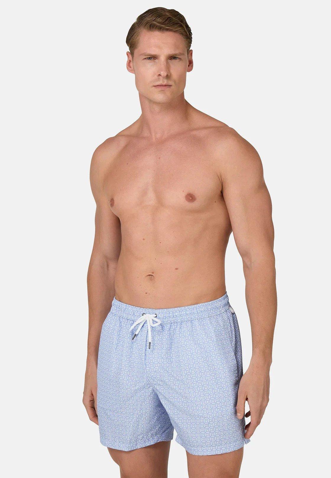Logo Print Swimsuit Blue, , large image number 0