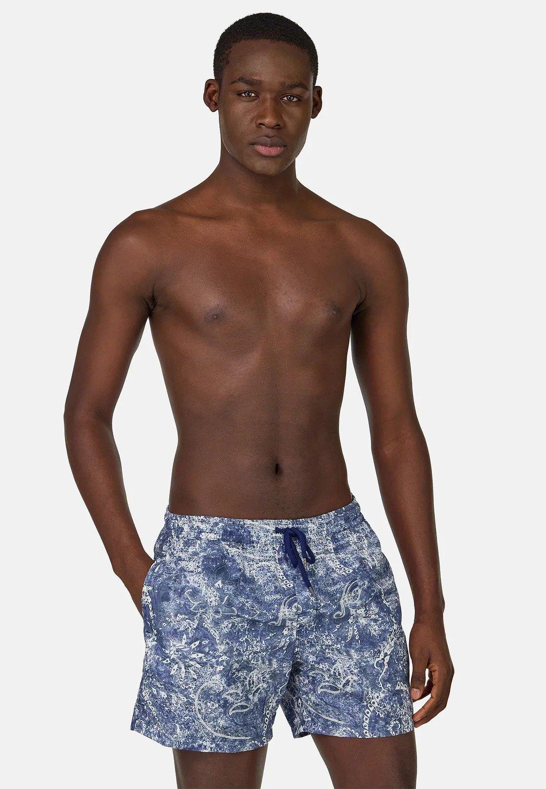 Paisley Print Swimsuit Blue, , large image number 0