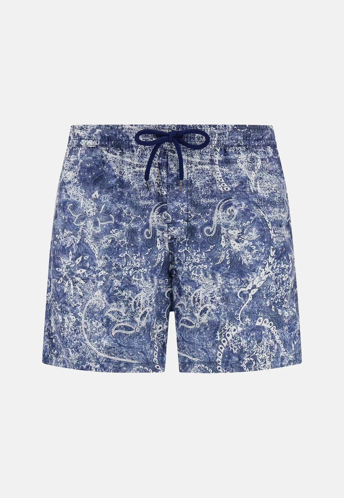 Paisley Print Swimsuit Blue, , large image number 1