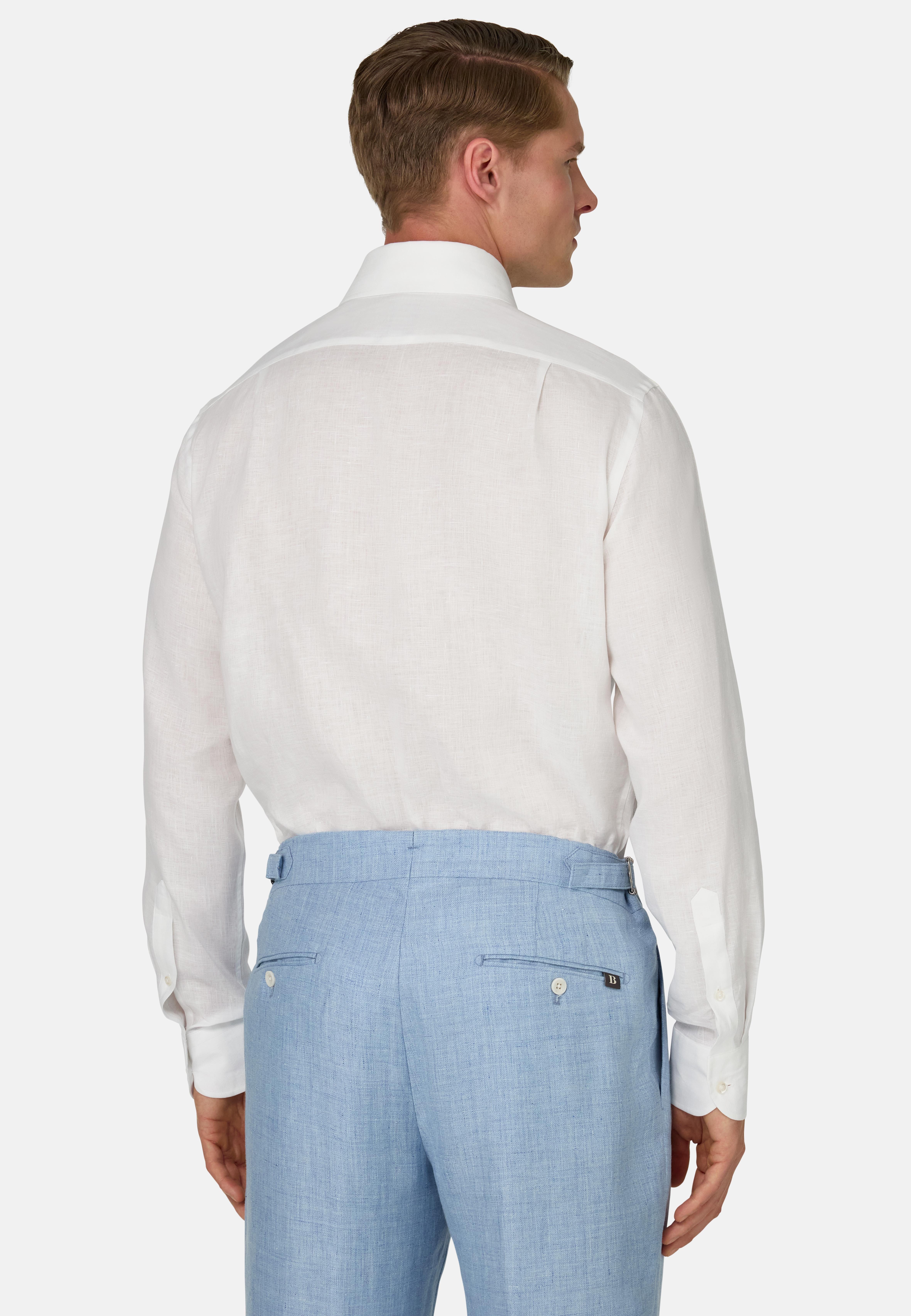 Regular Fit Linen Shirt White, , large image number 1